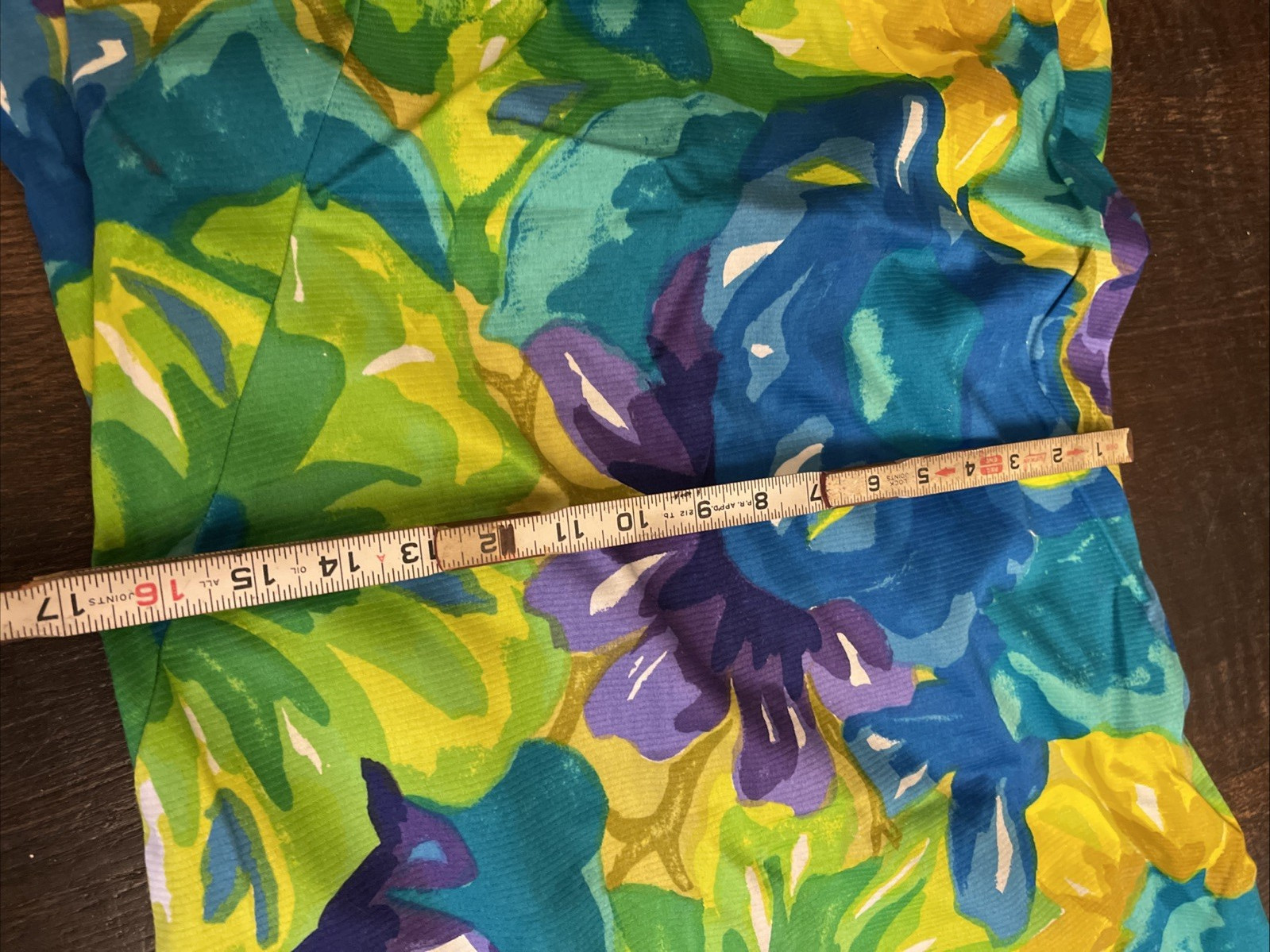 Vintage Kalama Fashions Hawaiian Sexy Maxi Dress sz14 Floral Tropical Side Slit