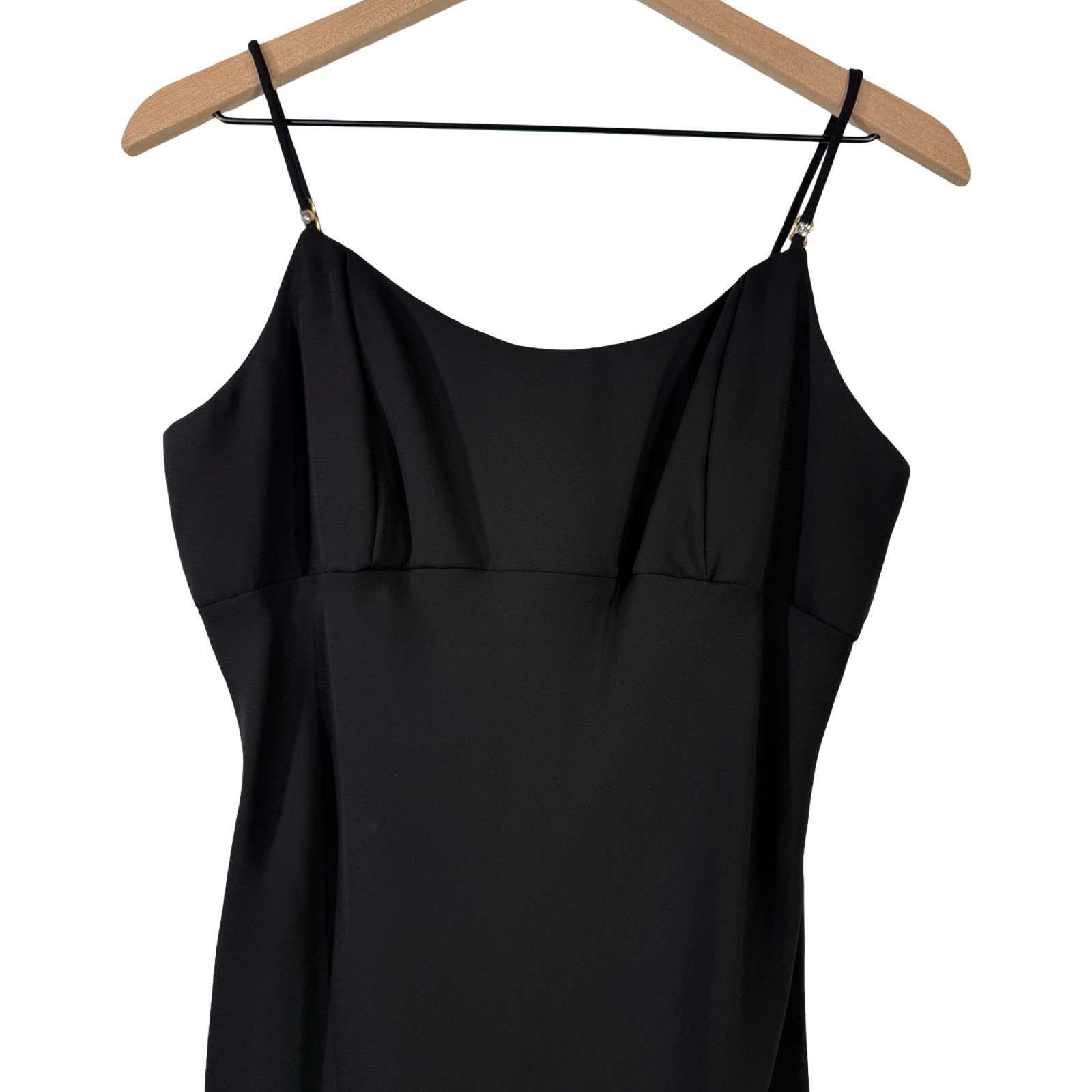 Scott McClintock Vintage Black Spaghetti Strap Jewel Detail Mini Dress Size 10