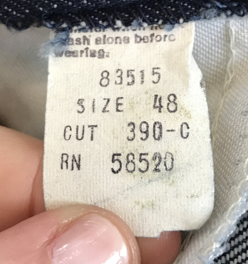 Vintage New Deadstock Sasson Dark Blue Denim Wide Leg Jeans Tall 38×35 USA made
