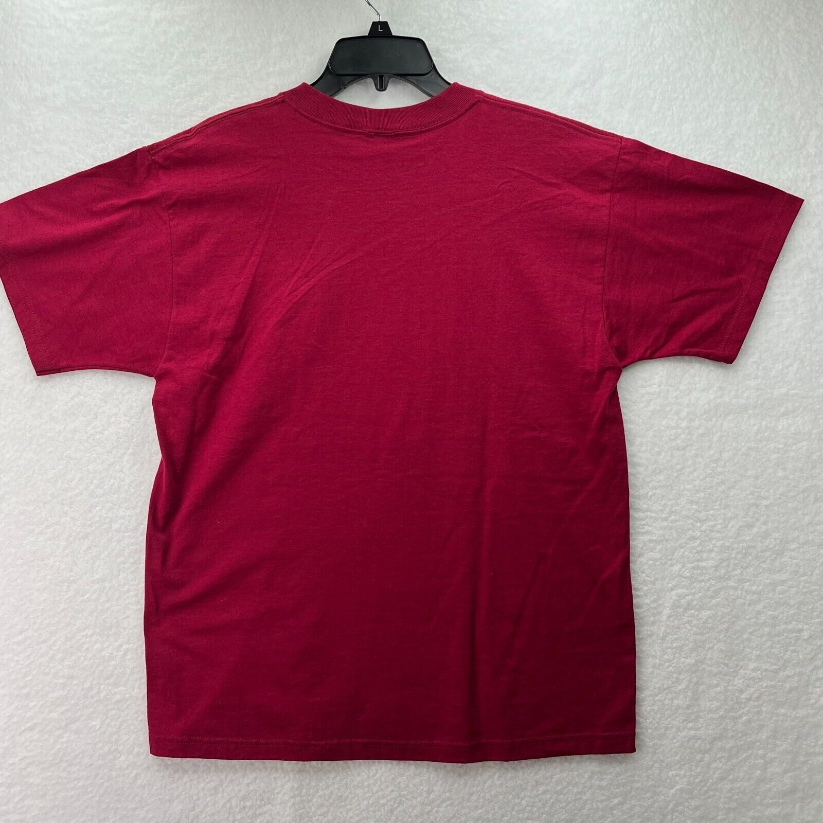Vintage Wolves in Woods Nature T-shirt Handmade Womens Maroon FOTL Best Sewing