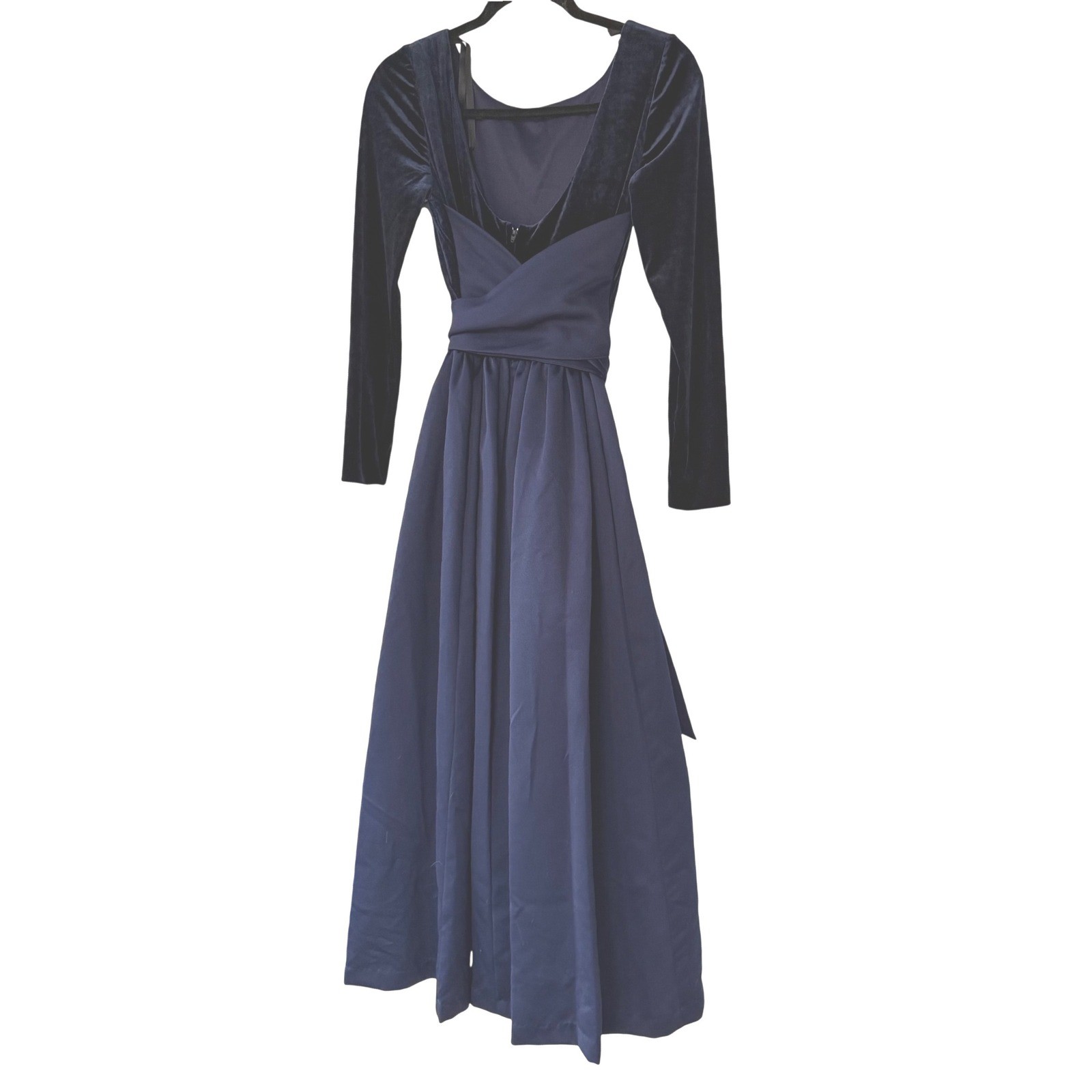 Vintage 80s Francais Huey Waltzer Vampire Whimsigoth Velvet Taffeta Gown Size 6