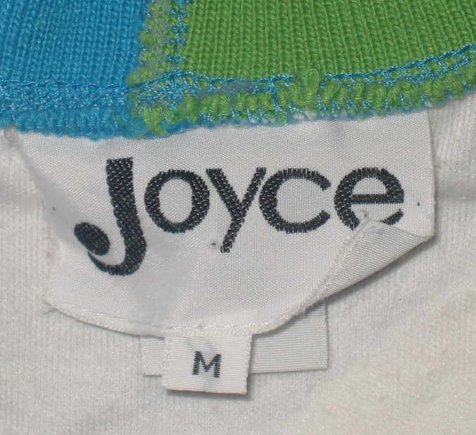 VtG 1980s White Knit Short Sleeve V-Neck Joyce Top Primary Colors Neon Shirt M