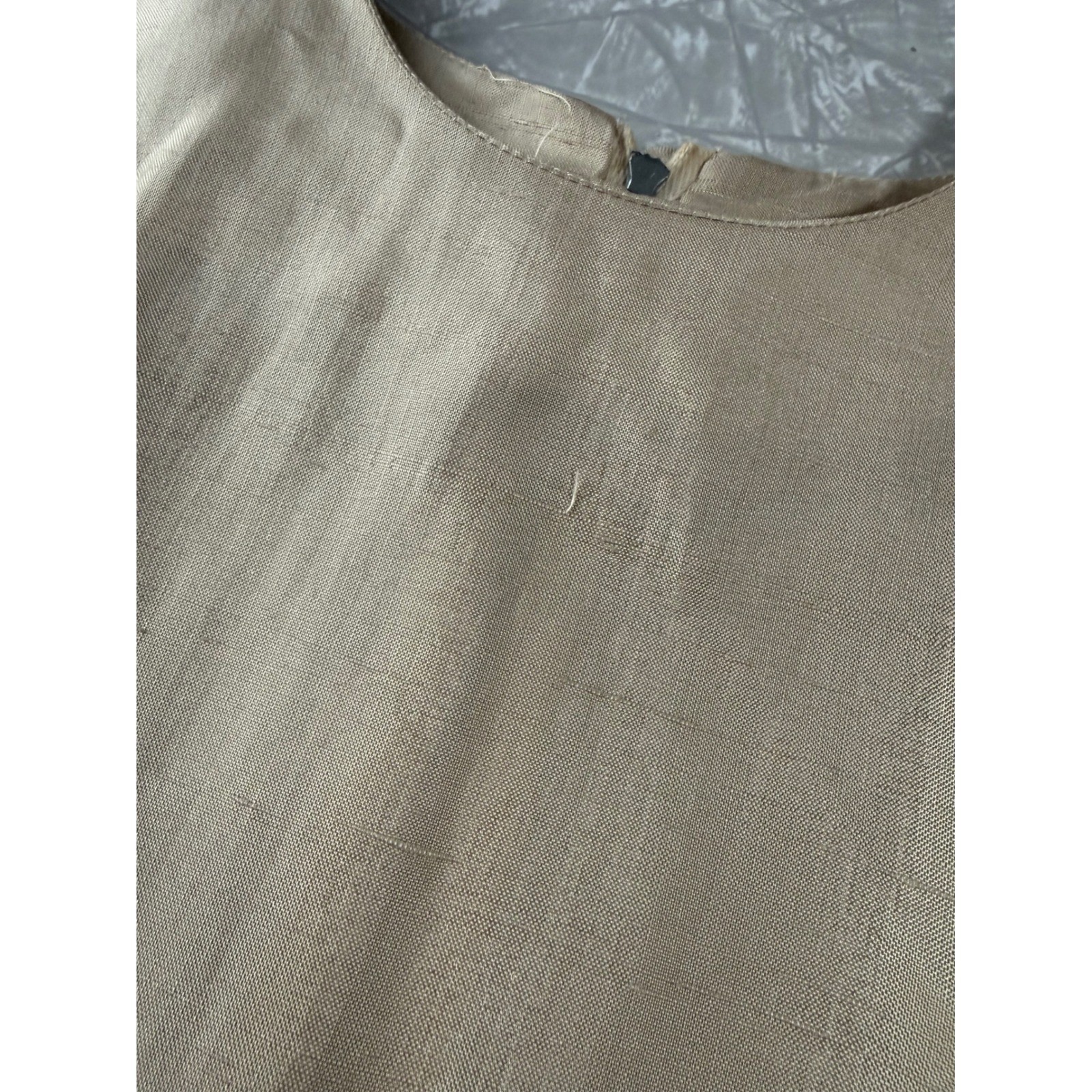 Vintage Bobbie Brooks Champagne Raw Silk Sheath Dress 60s Bow S MCM Cocktail