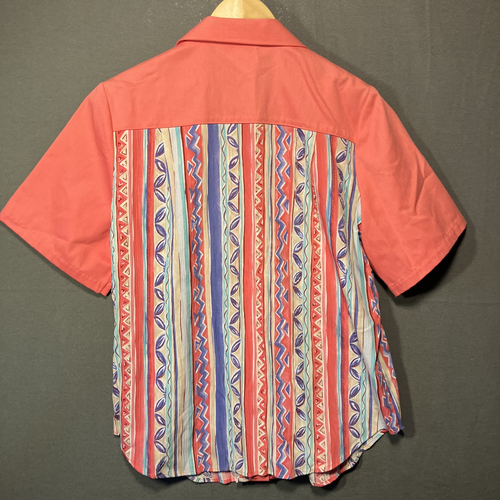 Vintage Frayne Women’s Medium Southwestern Tribal Print Button Up Blouse 80s 90s