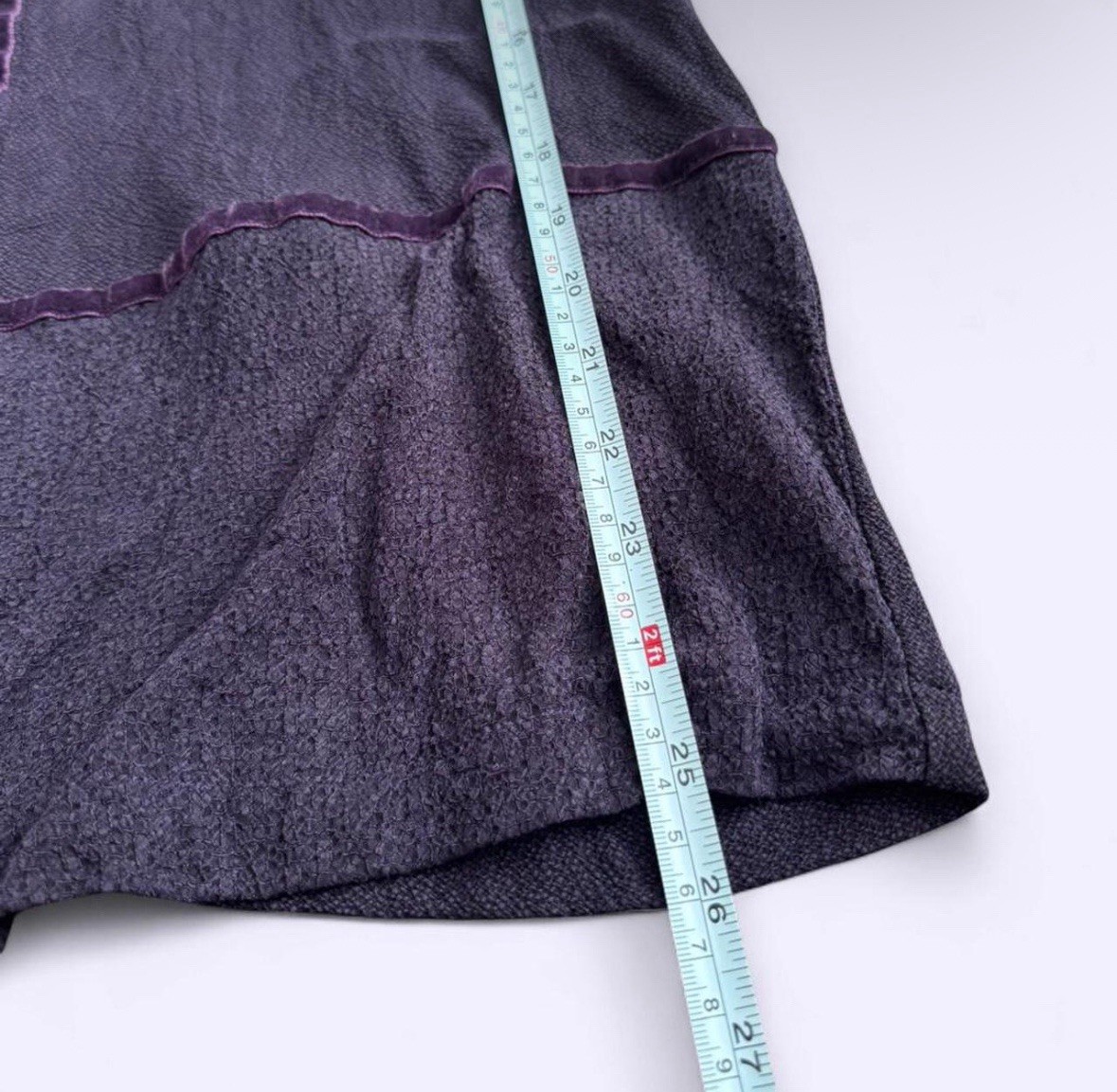 Vintage Bemberg Purple Cardigan Blouse Blazer Velvet Ribbon Brass Buttons USA