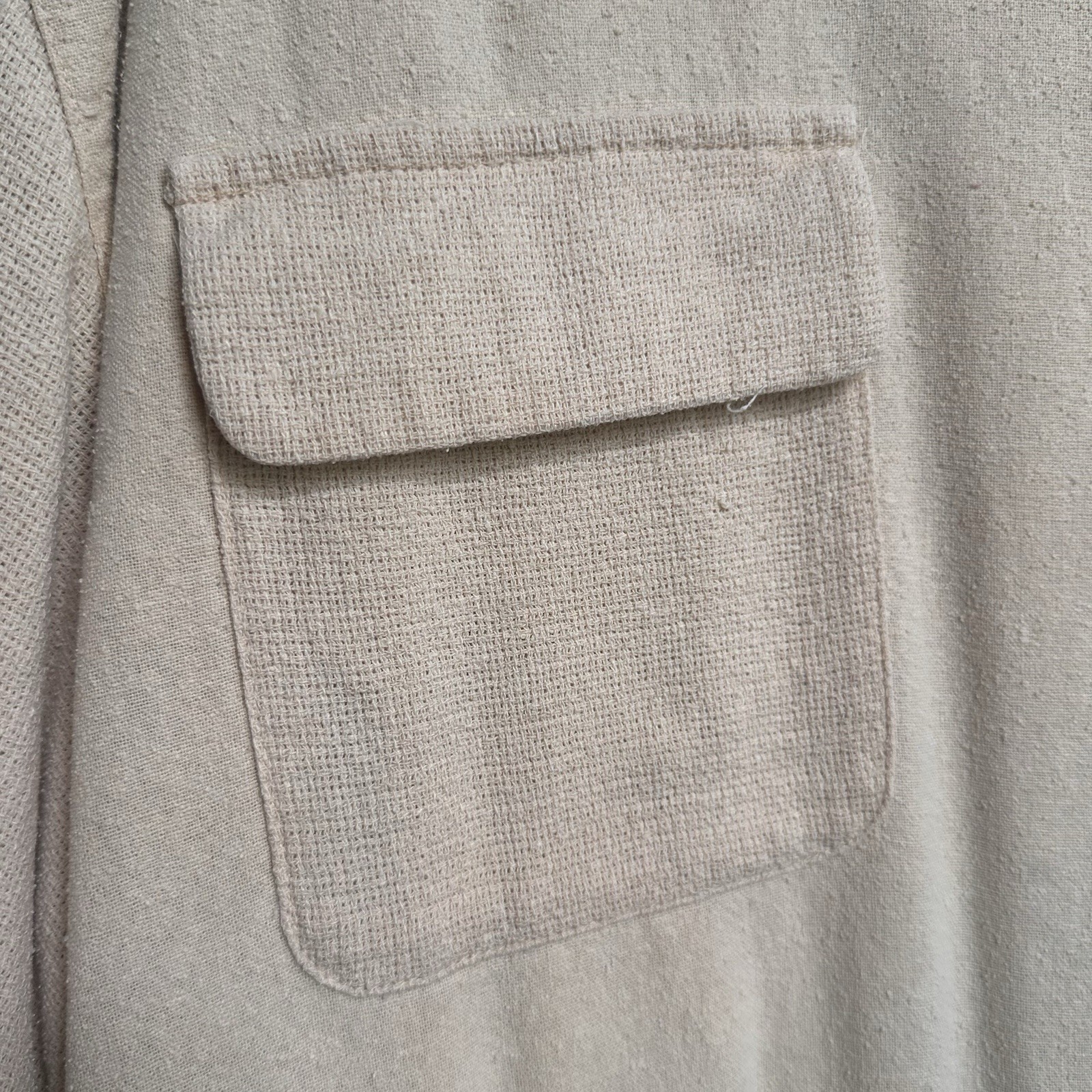 Vintage 90s Selene Sport 100% Raw Silk 2-Piece Pant Set Beige Minimalist Large