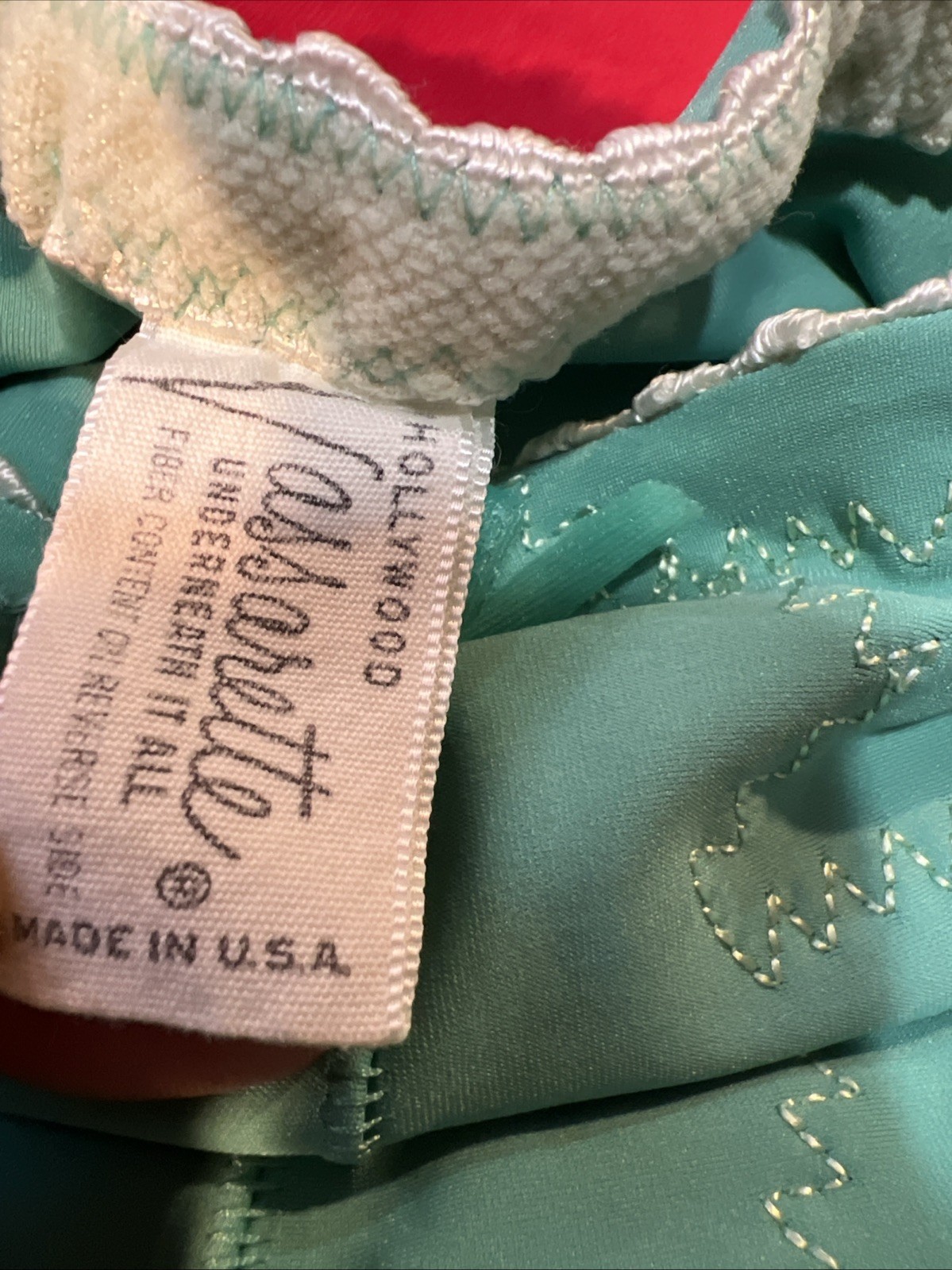 Vtg 60’s Hollywood Vassarette Pettipants Panty Girdle Lace Sea Foam Green Small