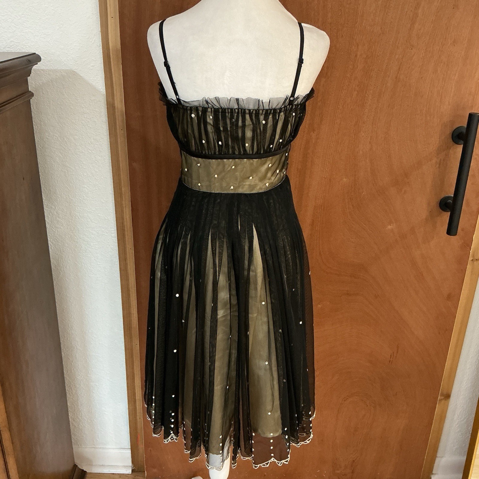 Vintage Scala Black Illusion Dress S Whimsygoth Homecoming Fall Wedding Art Deco