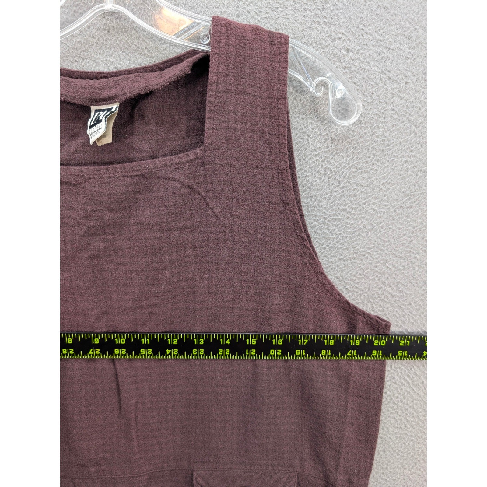 Vintage PA Company Boston Hand Dyed Preshrunk Cotton Dress Plum Size M/L USA