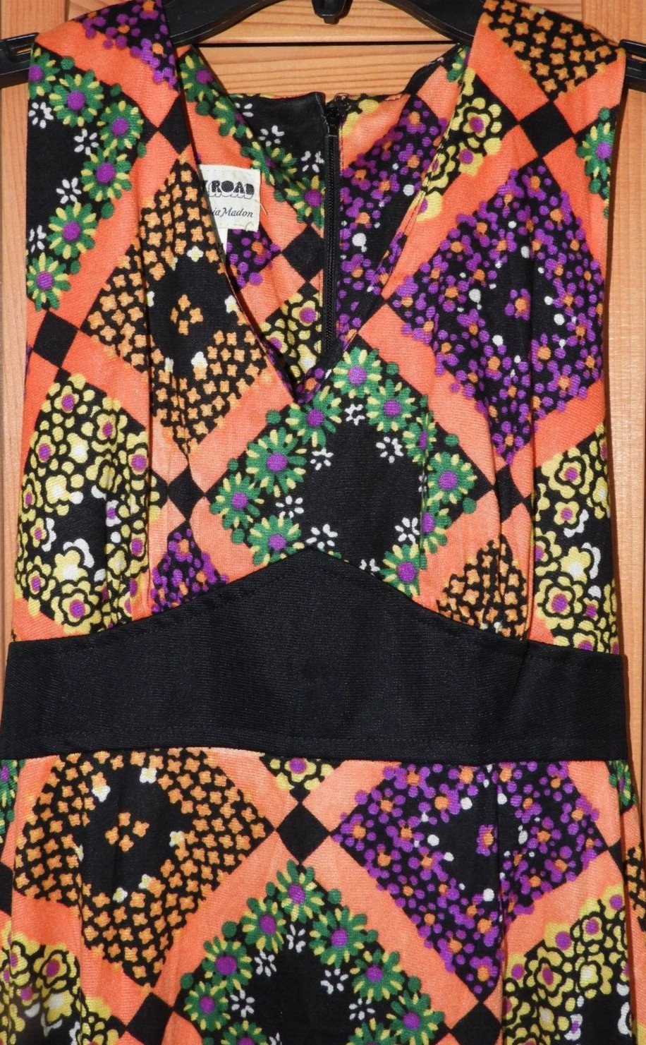 Meleny Road Retro Dress Costume Halloween Sylvia Madon Hippie Sz 11 Small 70’s