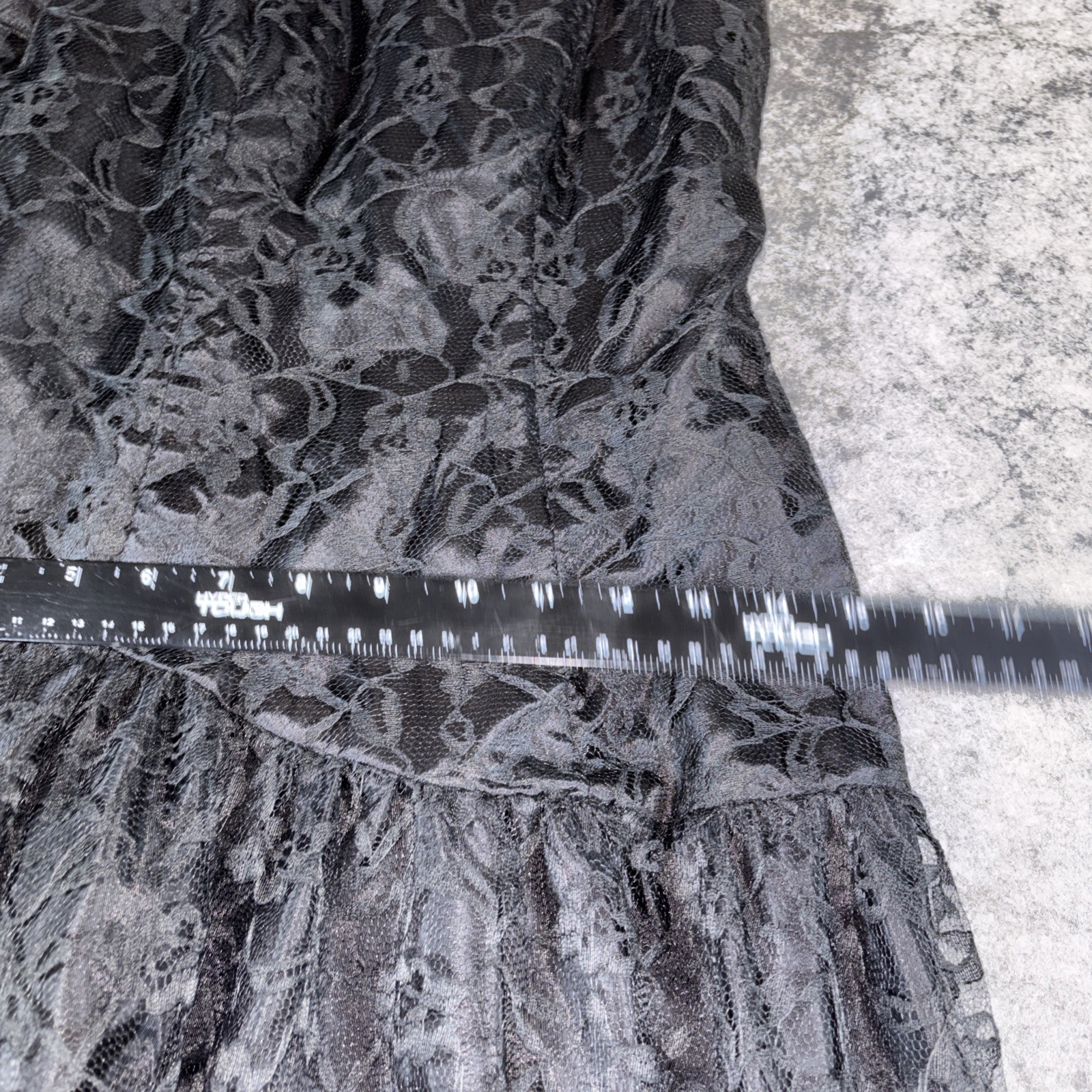 Vtg By Warell Drop Waist Dress Women’s 5/6 Black Lace Whimsigoth Princess Party
