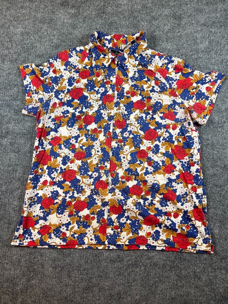 Vintage 70s Peggy Lou California Floral Print Top Button Up Blouse Women LG/XL?