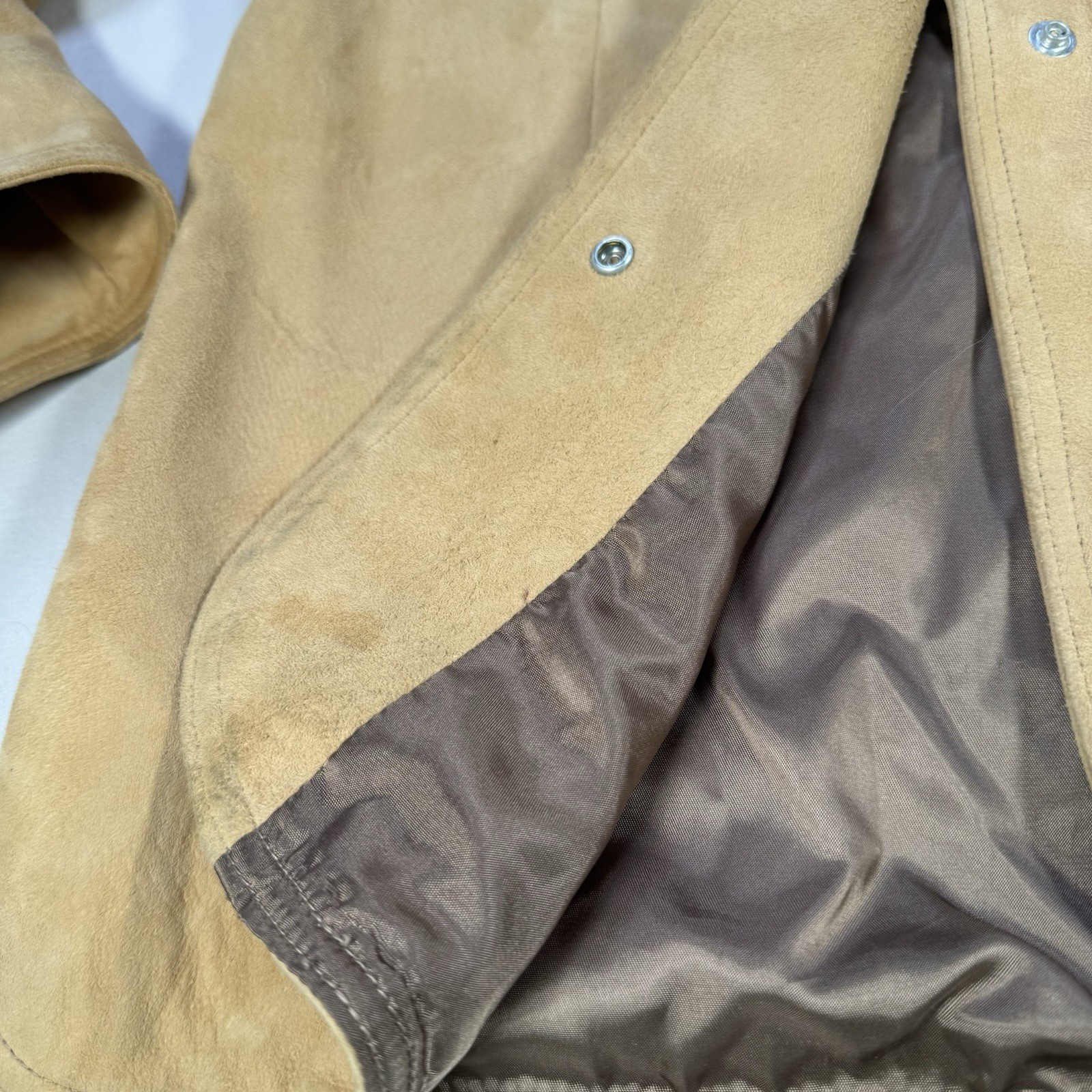1970s Vintage New England Sportswear Co Suede Jacket Women’s 10 USA Tan