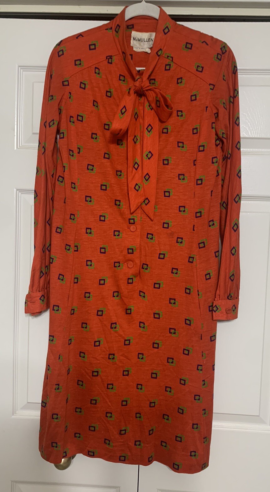 Vintage McMullen 60’s / 70’s Amazing Colors Retro Shift Dress Size 14 (H39)