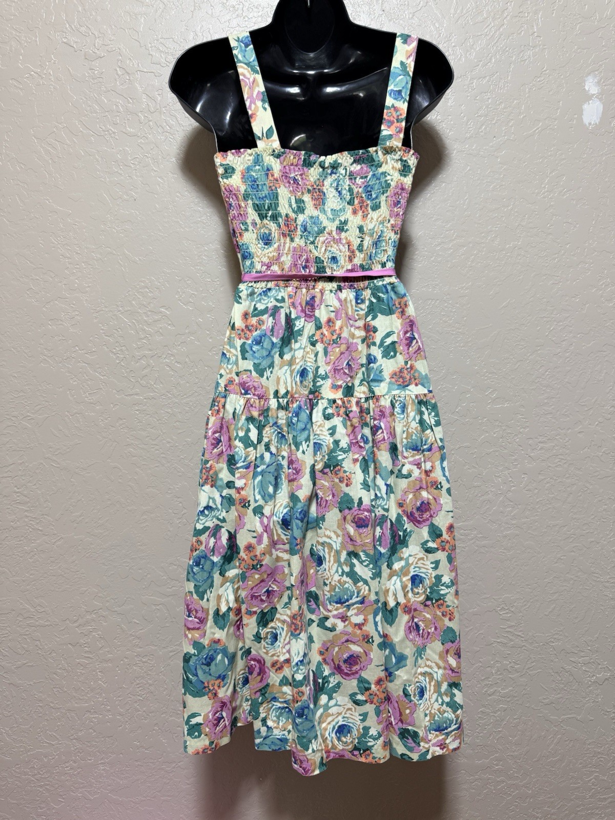 Vintage 1970s Dash About Floral Print Dress Size 10