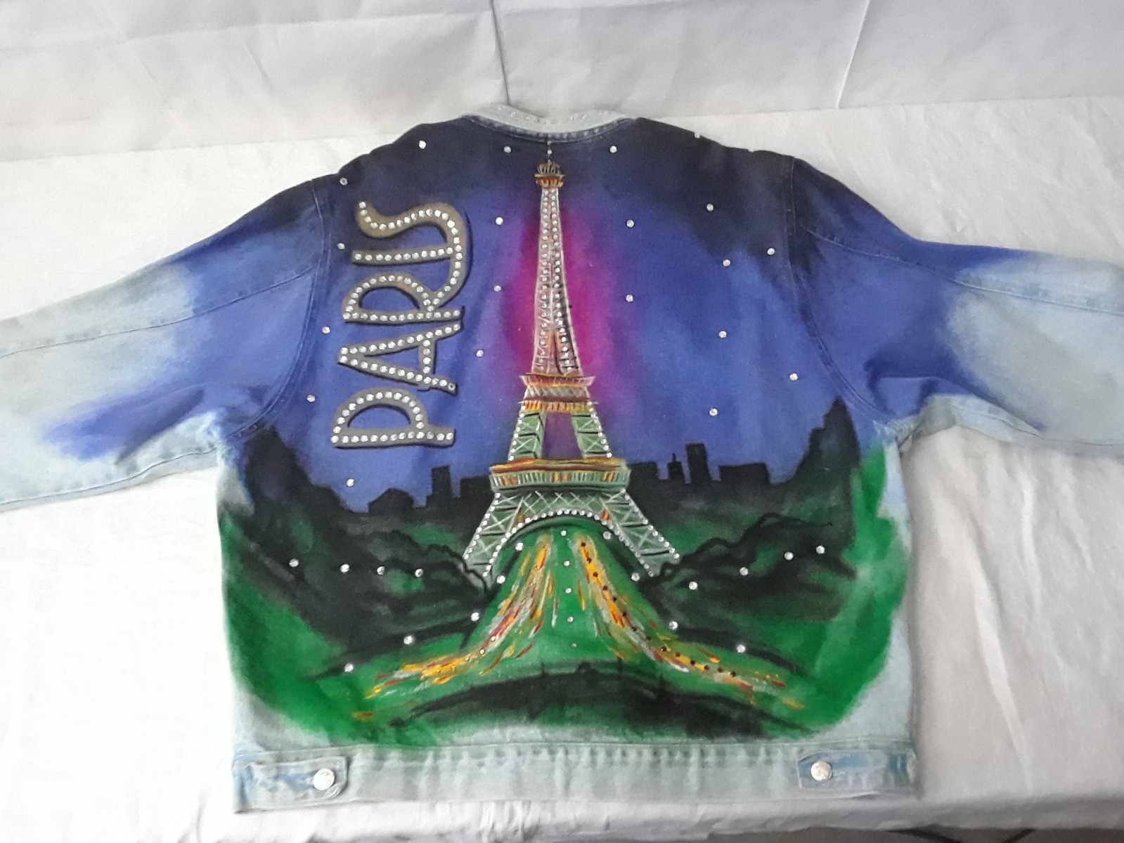 Vintage Denim Jacket Size Large JUST BRASS INC. Freeport NYC Large U.S.A. Made