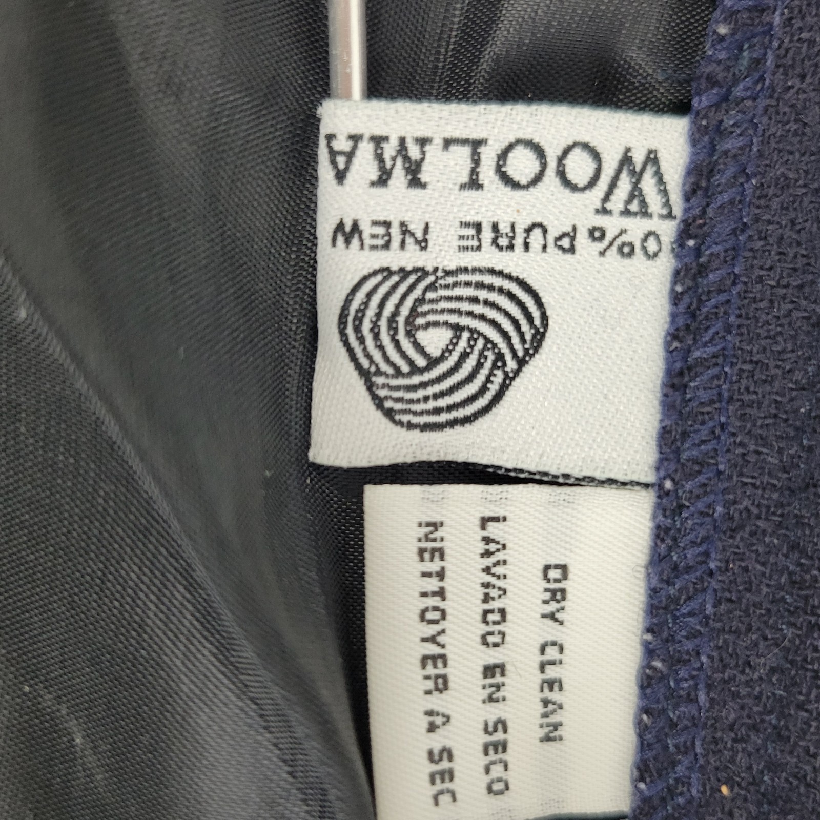 EVAN-PICONE Pants Women’s size 10 Navy Blue 100% Worsted Wool Lined Pleats Vtg