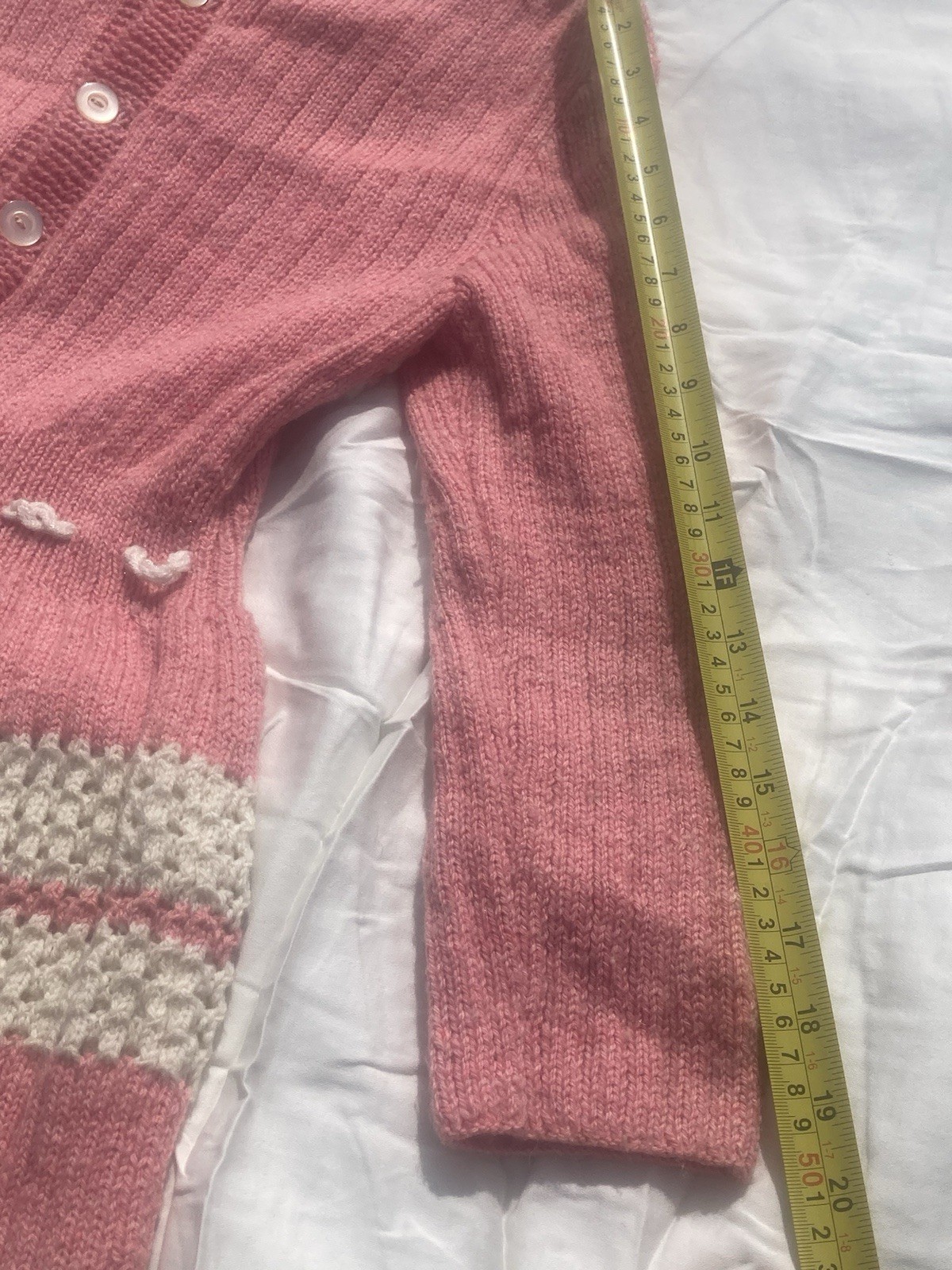 Vintage 80s Sweater Dress Juniors SM/M Pink White Spring Easter Church Party