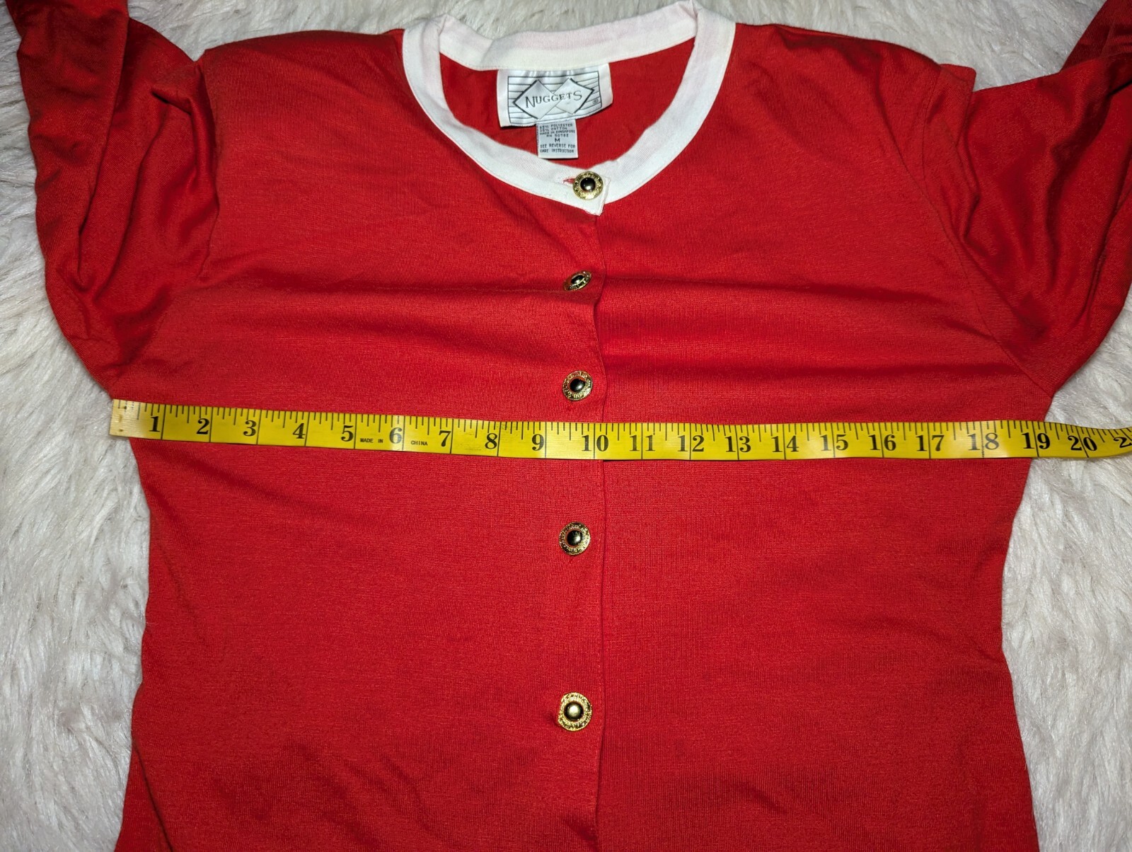 NUGGETS BRAND Button-Up MODEST Dress Orange STRIPED Stretch Women’s Medium