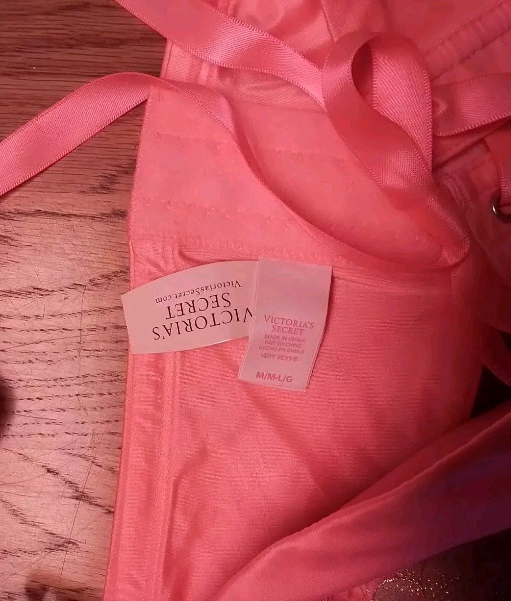 VTG VICTORIA’S SECRET Very Sexy CORAL PANTIES & Waist Cincher Belt Corset M/L