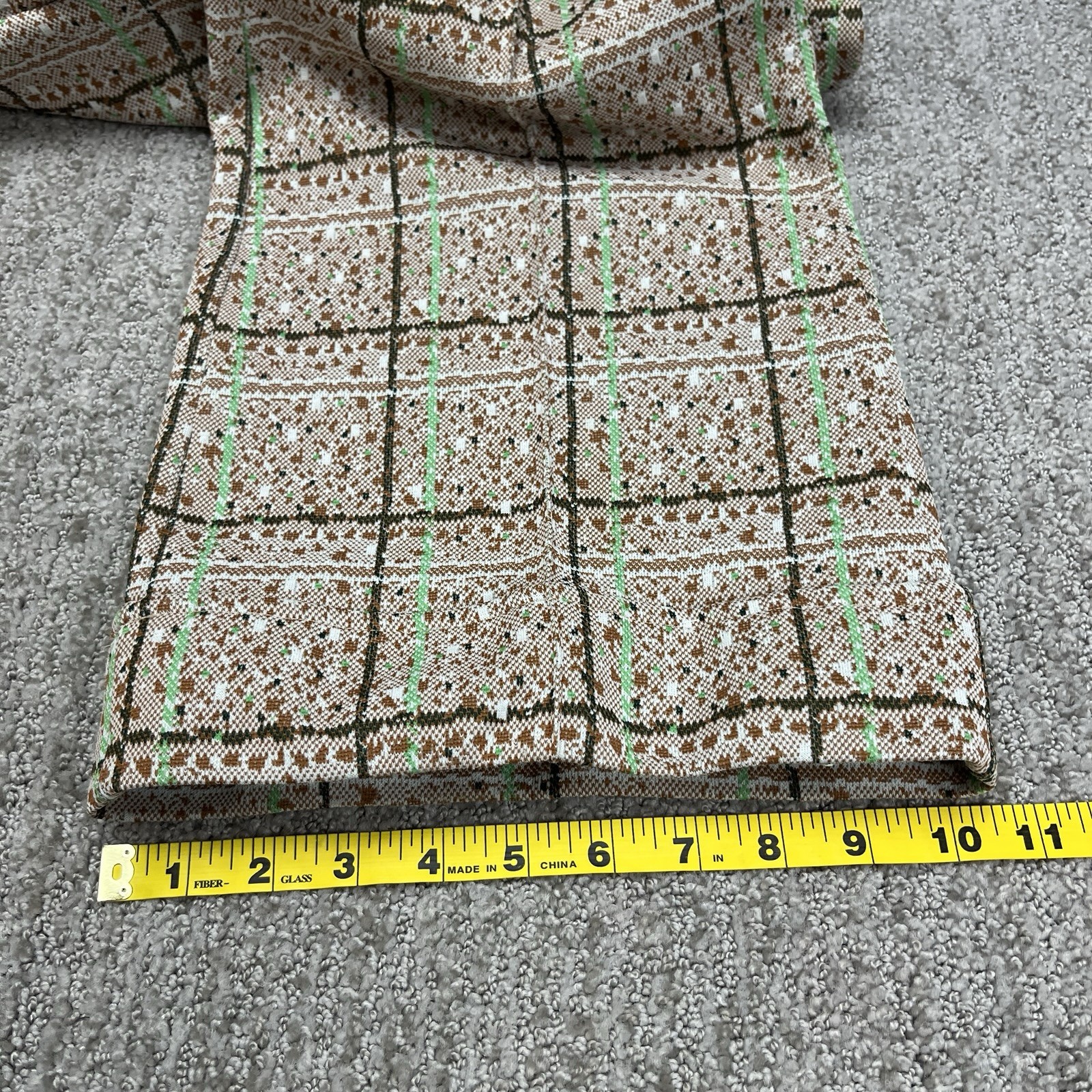 Vintage Kmart Plaid Pants Womens 8 *Mzrs 26×28 Double Knit Polyester Japan 70s
