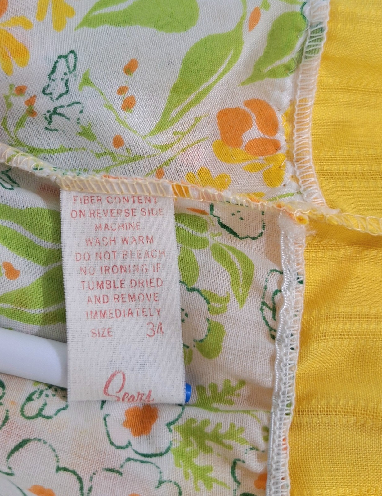 Vtg Sears Yellow Floral Empire Waist Maxi Dress Sz S Hostess Flower Child Boho