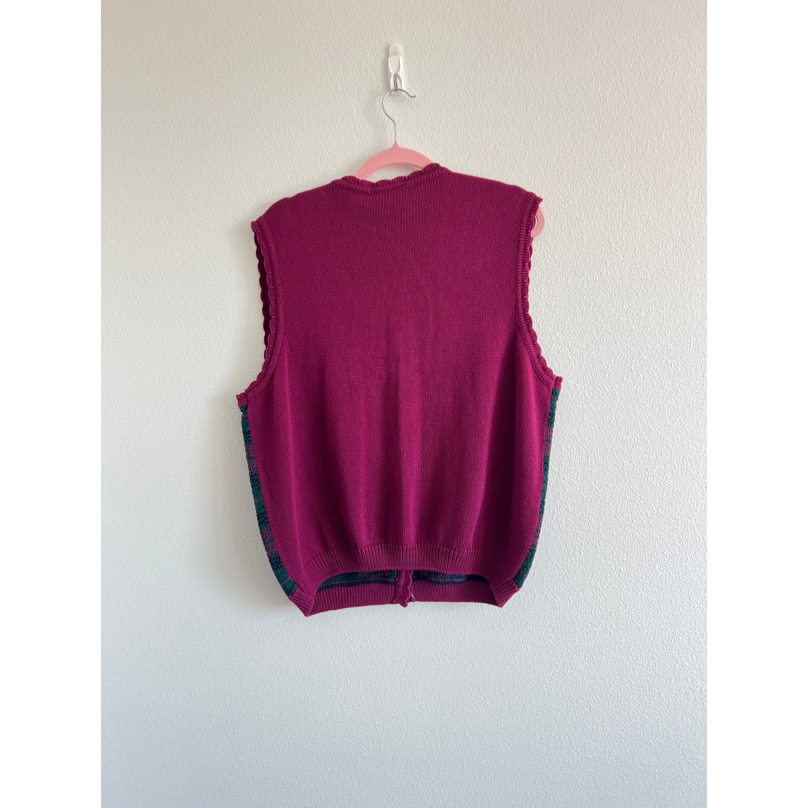 Vintage 1990s Northern Reflections Floral Knit Sweater Vest XL Grandmillennial