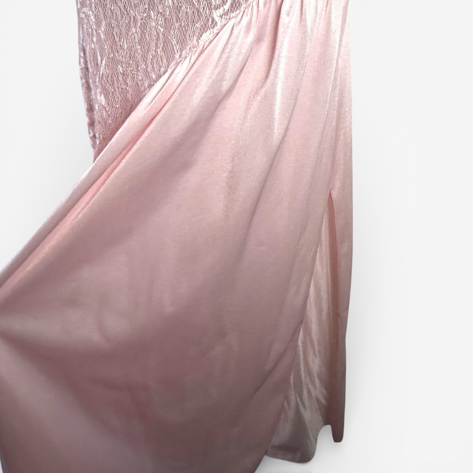 Vintage Pink Lace Slip Size Small Nightgown Lingerie Lace Ethereal Fairy Whimsi