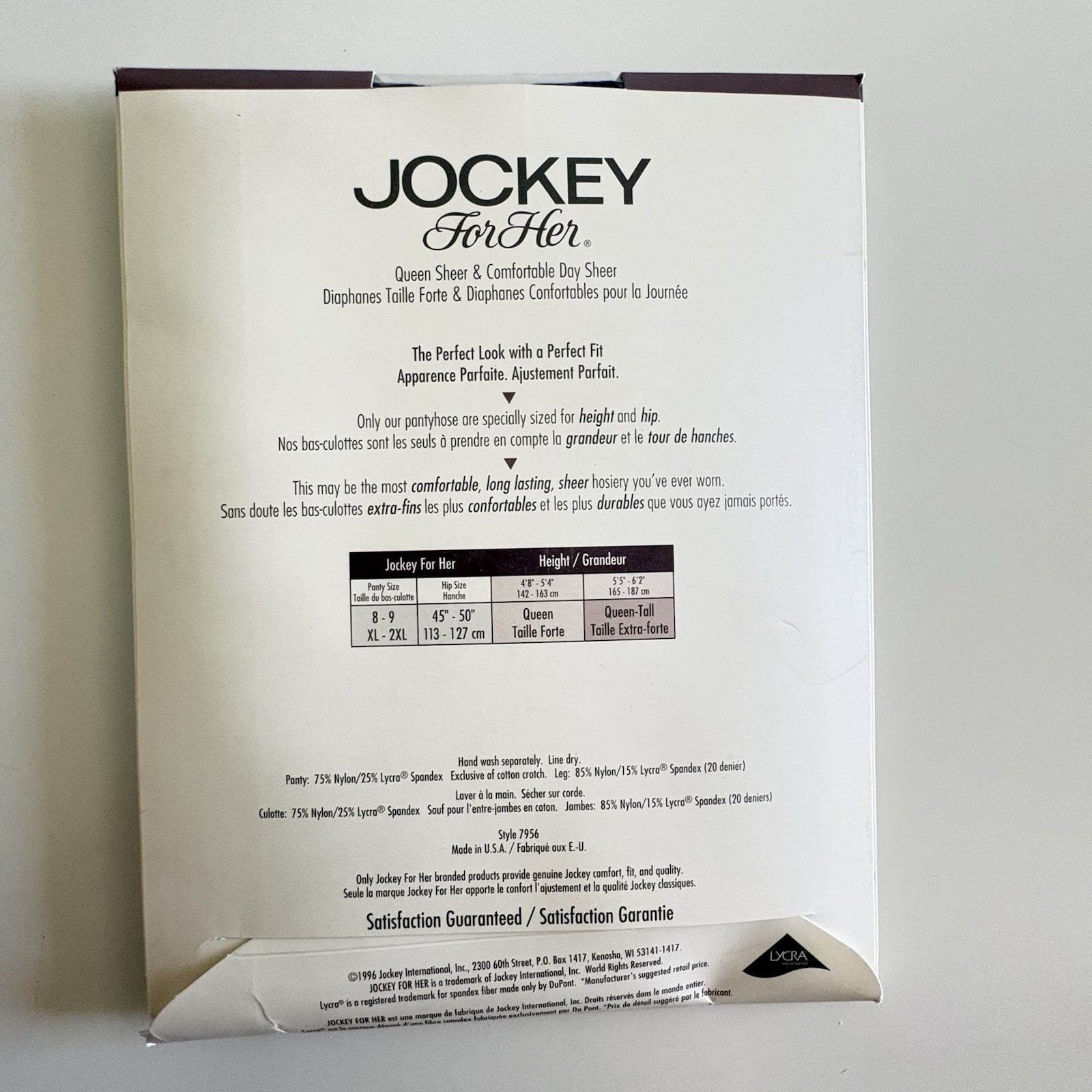 Jockey 1996 Vtg Women’s Queen Tall Control Top Pantyhose Navy Blue Sandalfoot