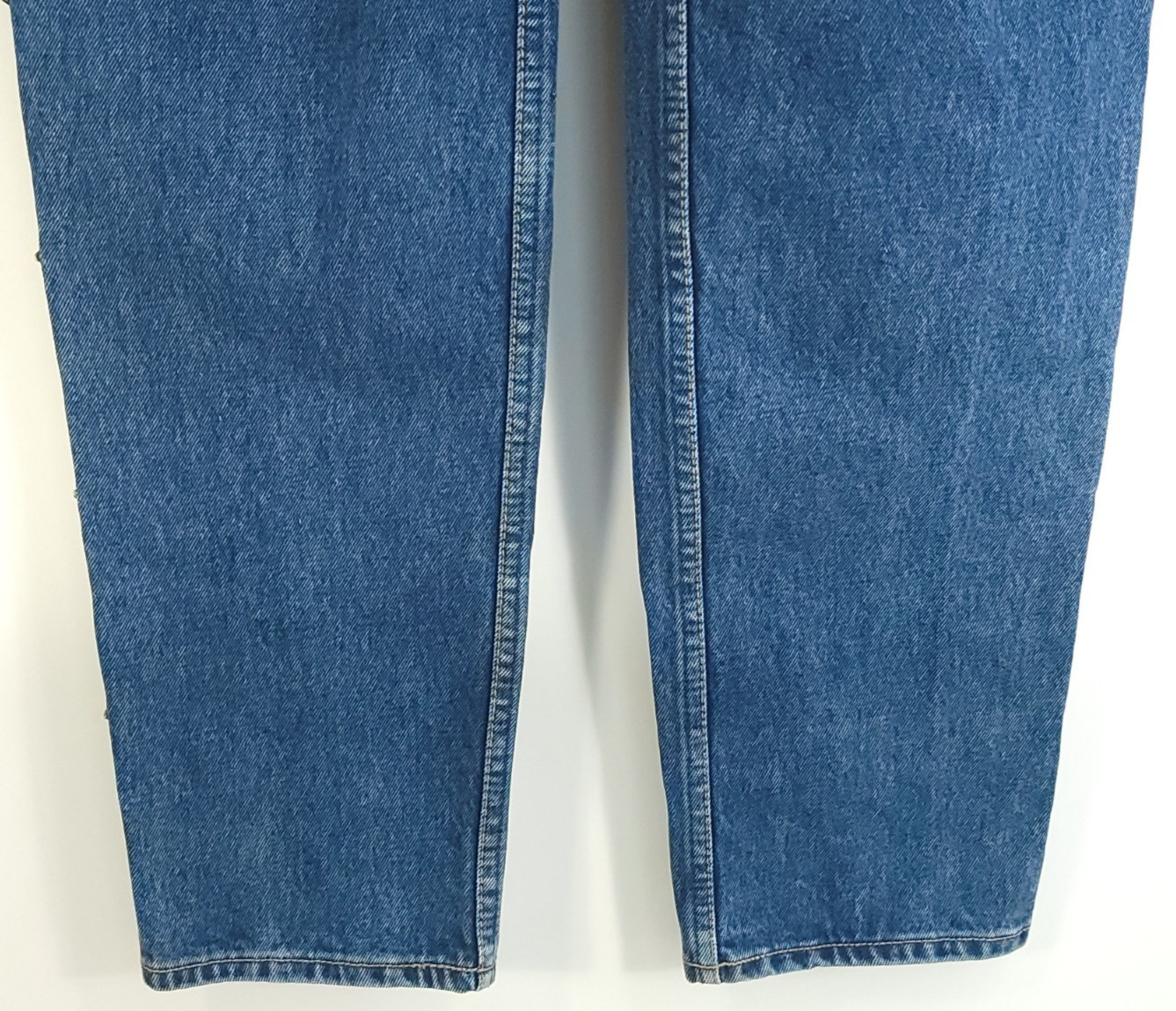 Vtg Lawman Western Jeans Junior’s 15 Blue Denim Distressed Faded Embellished