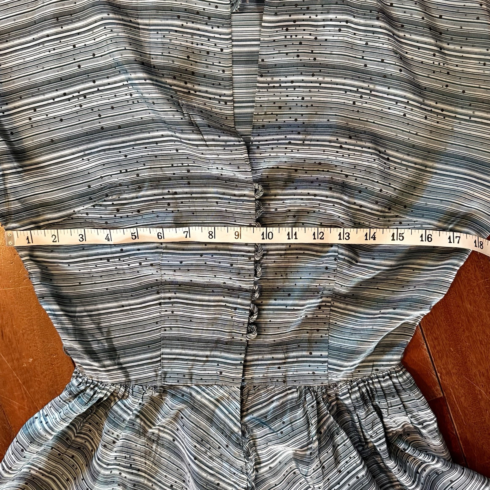 VTG 50s MCM Rayon Velvet Circle Skirt Shirt Dress Rhinestone Buttons Women S/M