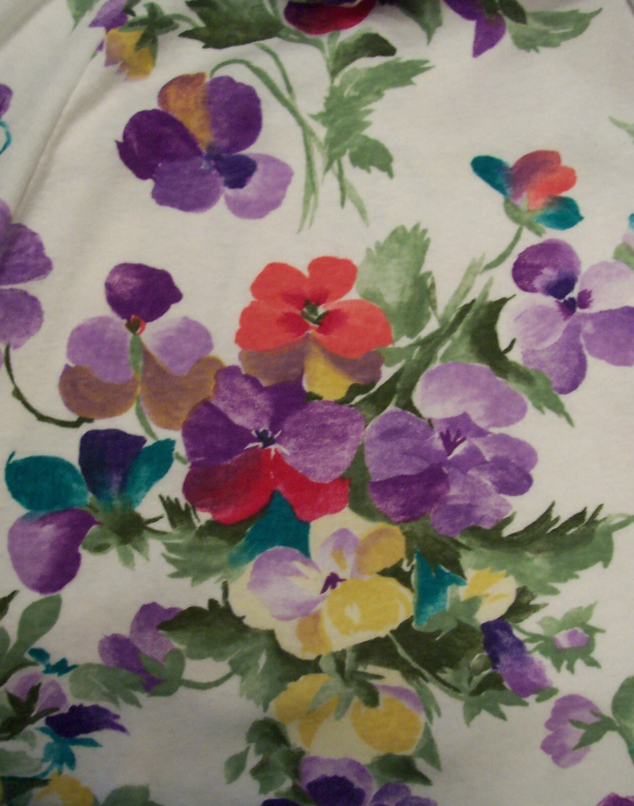 Vintage EXPO 1980s Floral Pansy Circle Dress – Size: 10