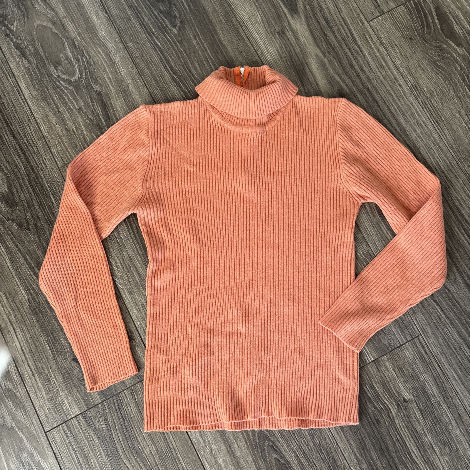 Finest quality, knitwear Rib-Knit Turtleneck Sweater made in Korea M