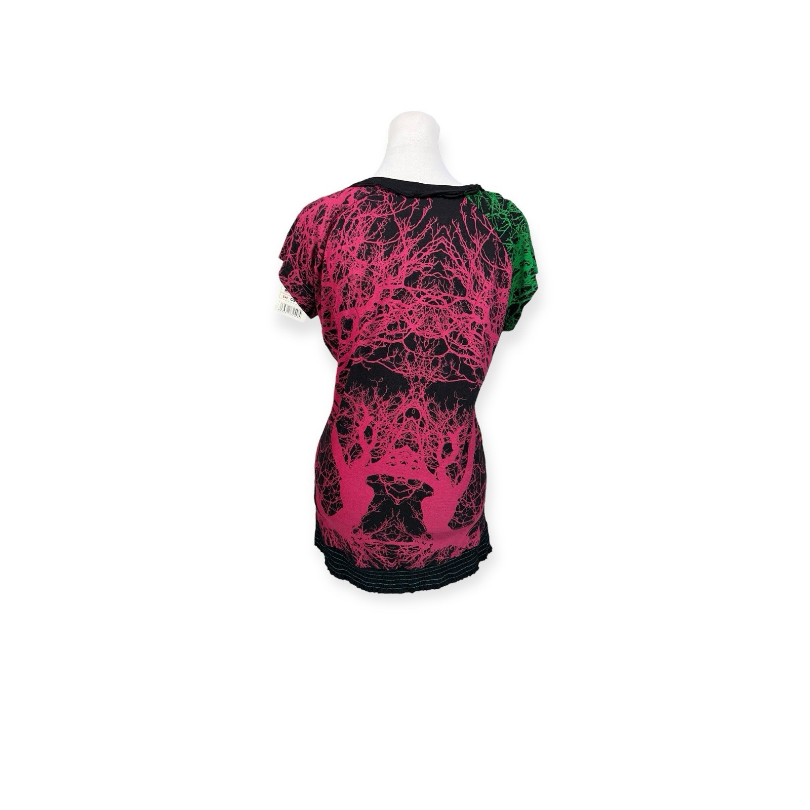 VTG Y2K DESIGUAL WHIMSICAL T-SHIRT TOP RAVE MOD DISCO PSYCHEDELIC CYBER GOTH NWT