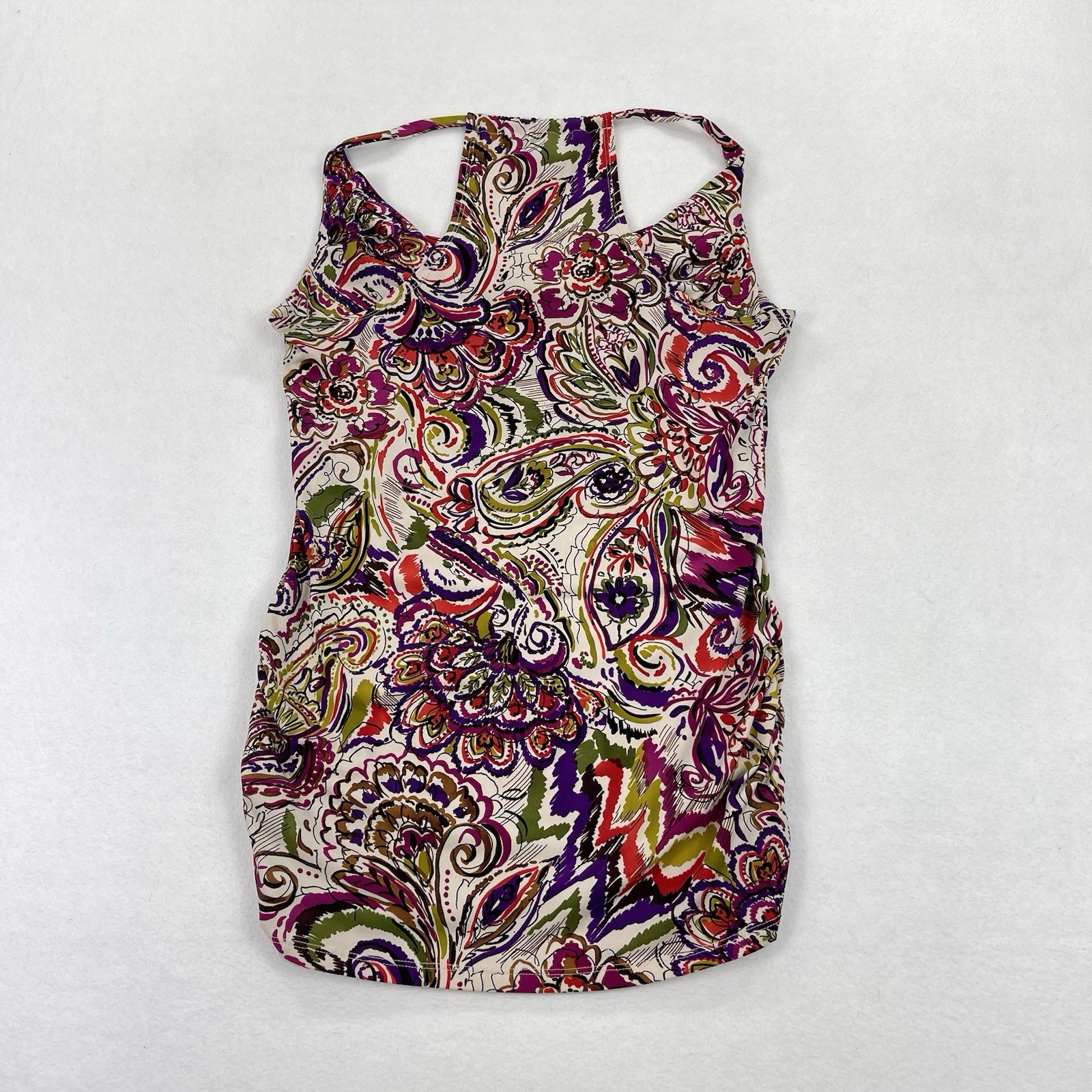 Bisou Bisou Women’s Large Paisley Mini Halter Dress Clubbing Y2K Vintage