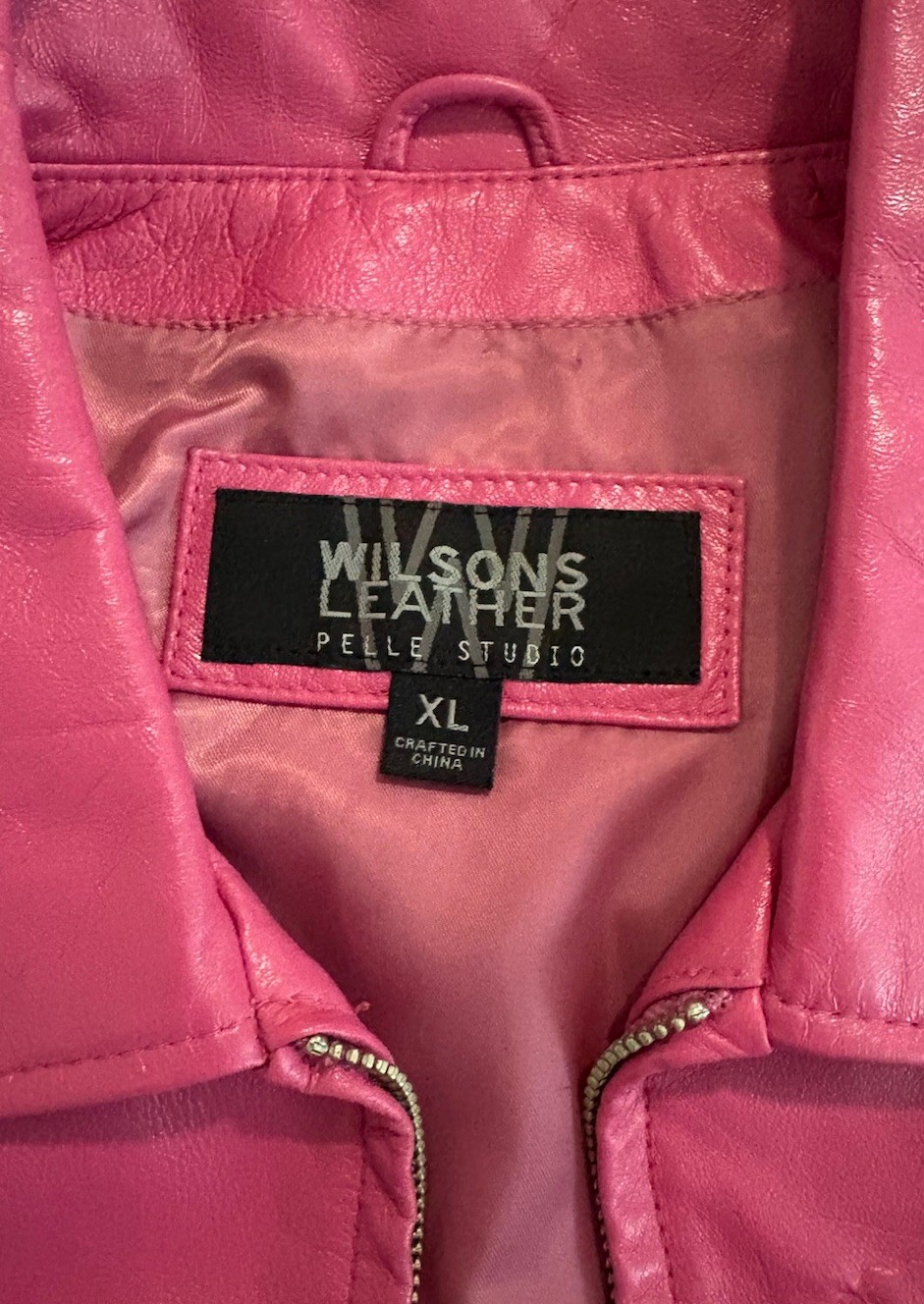 Y2K vintage pink Wilsons Pelle Studio leather jacket – women’s XL SPRING JACKET