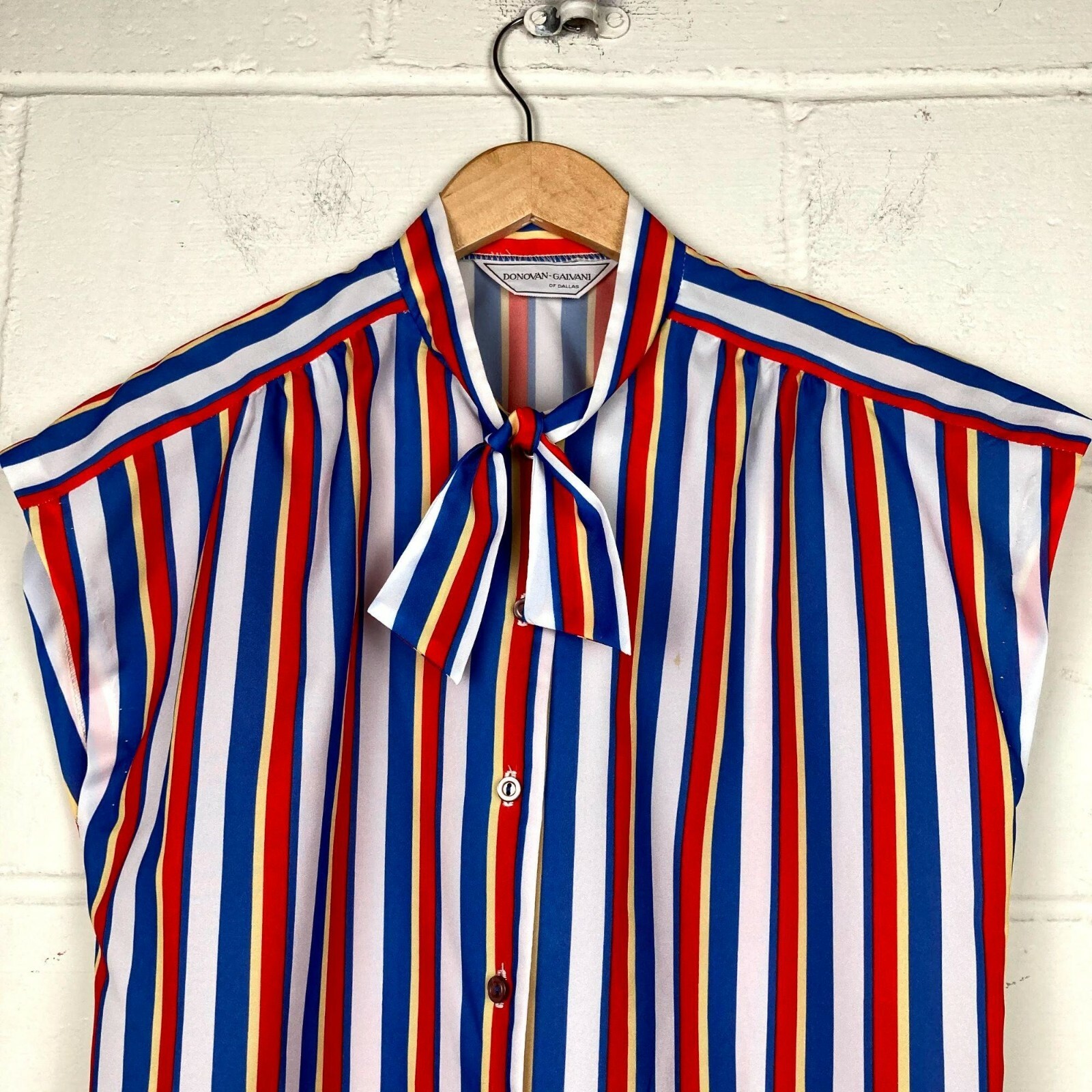 Vintage 80s Top Womens Medium by Donovan-Galvani of Dallas Blouse Colorful