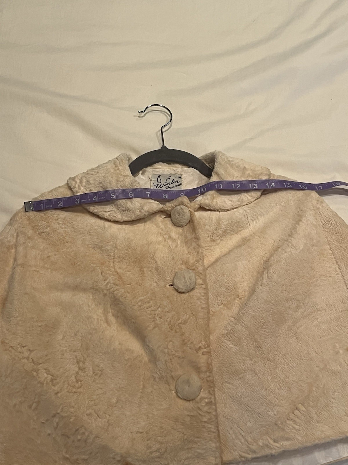 Vtg Mid-Century Fashion by „A Winter Product” Faux Fur Capelet Cape Sz M RARE