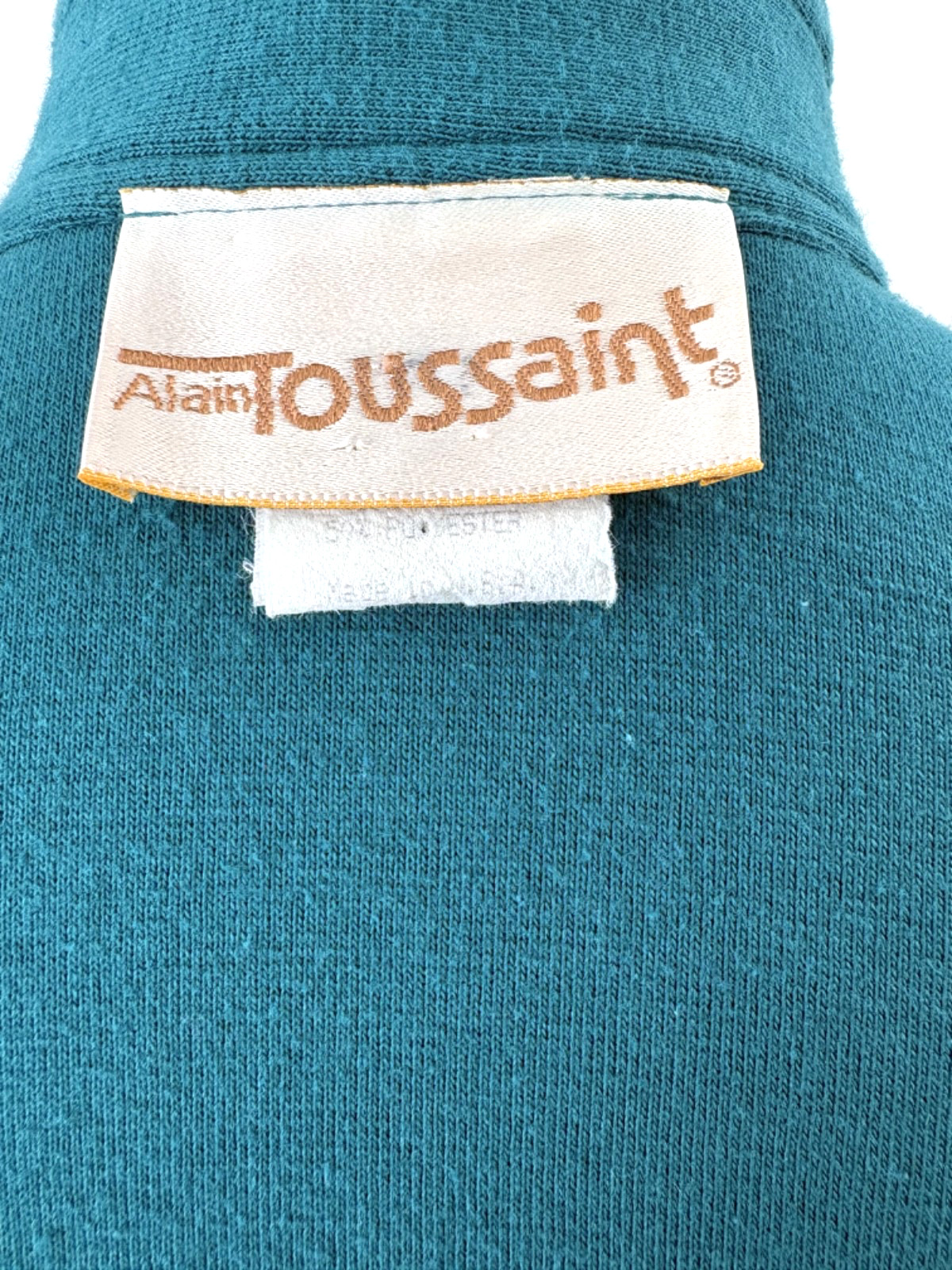 Vintage Alain Toussaint Teal Hue Shift Silhouette Dress