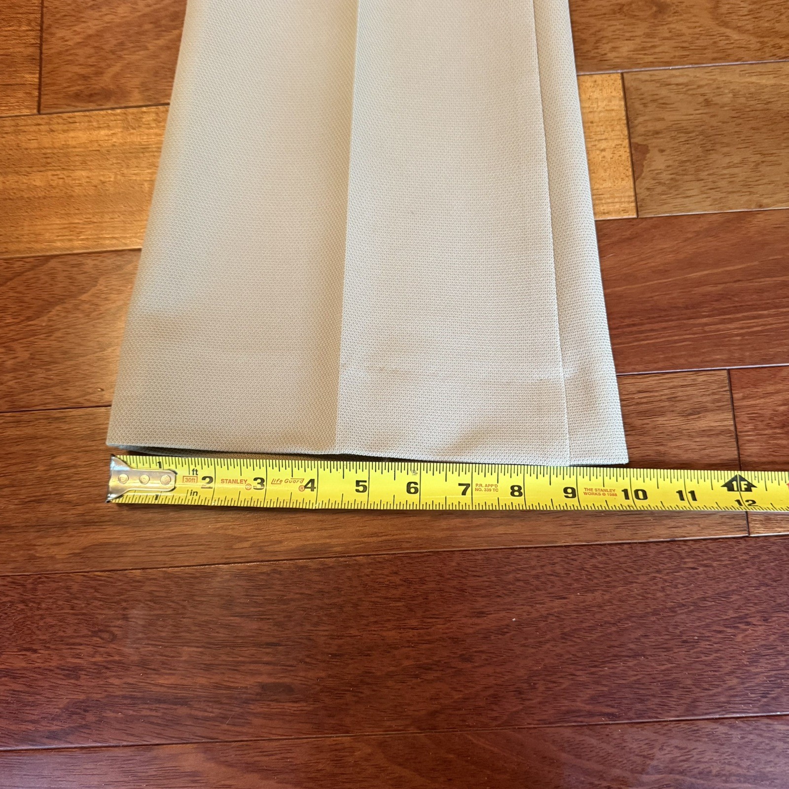 Vintage 70s Farah Flared Bell Bottom Polyester Dress Pants Beige 26×30