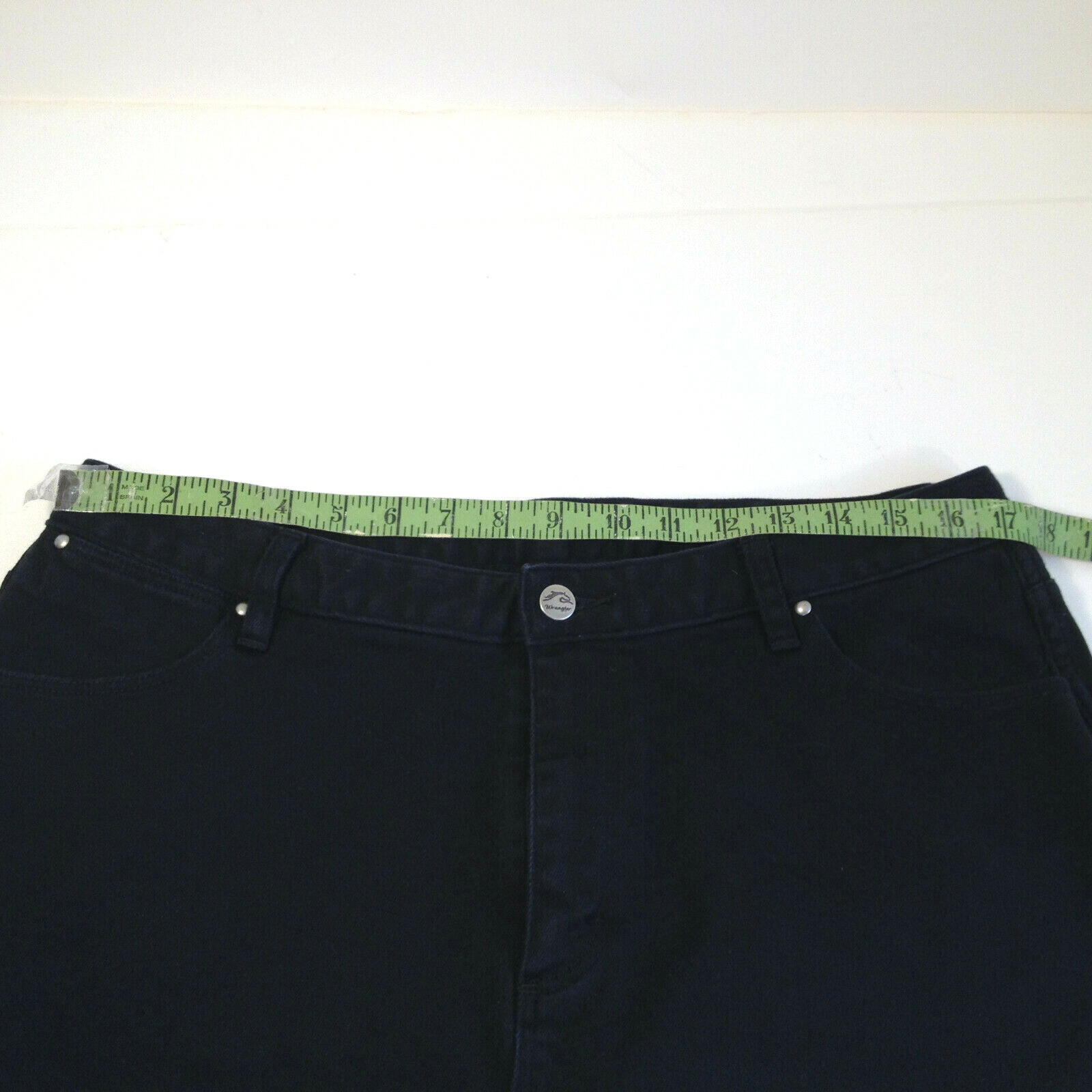 Vintage Wrangler Women Black Denim Stretch Jeans Red Tag Size 15-16 32