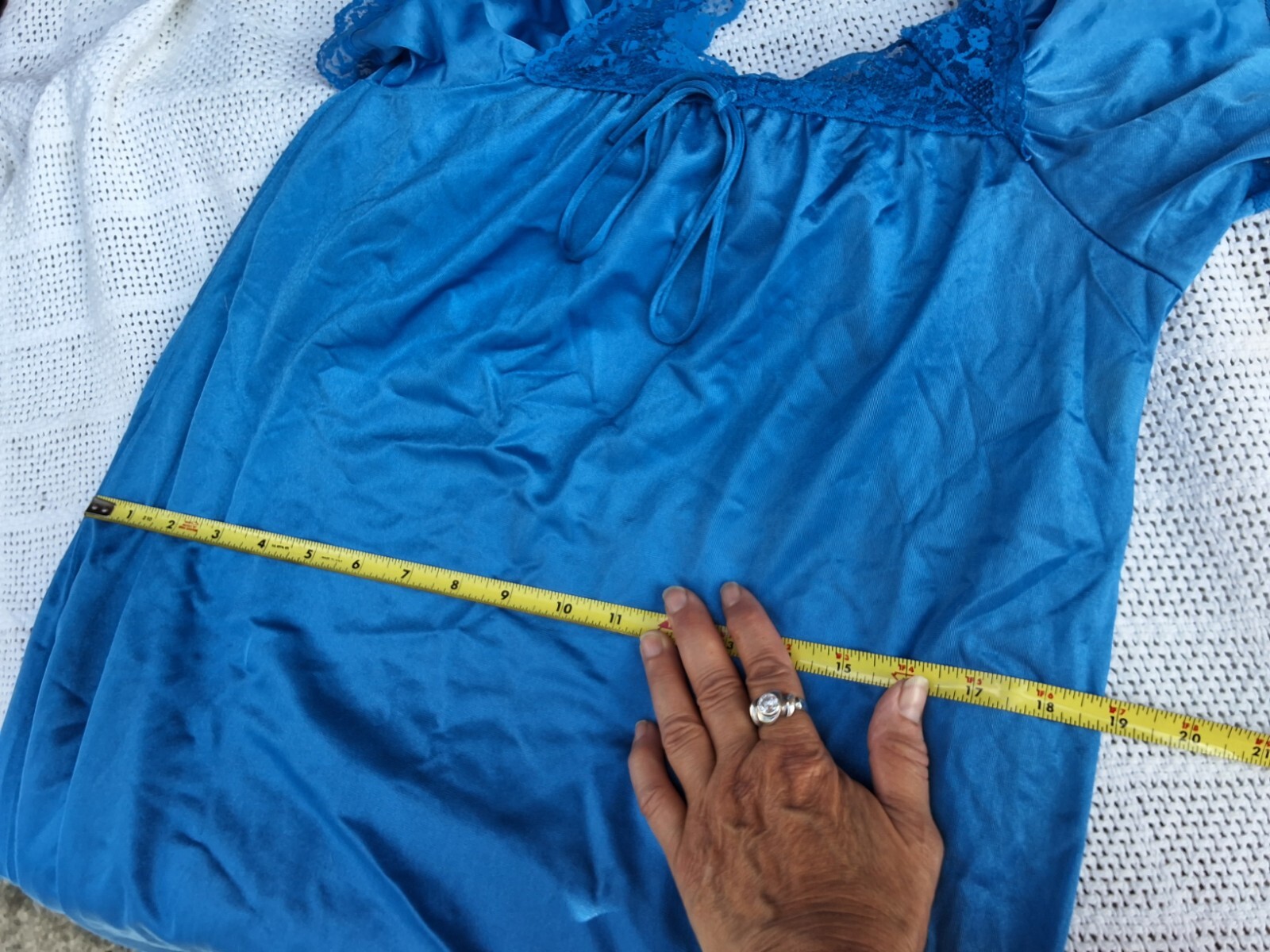 Taryn Alexander Vintage Bright Blue Nightgown S