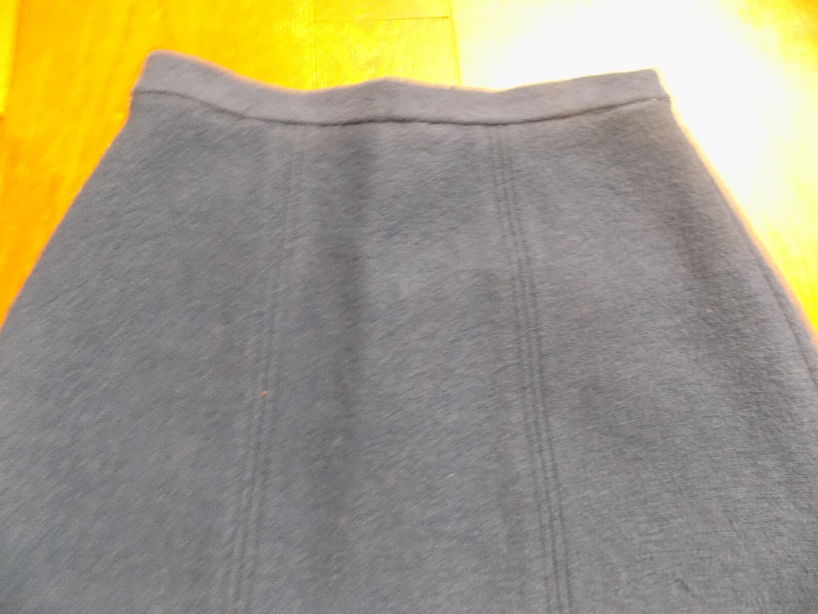Vtg Boiled 100% New wool skirt Original Boos Austria lined midi navy blue 28″ W