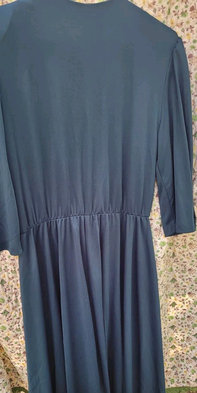Vintage Whirlaway Dark Green Dress 14 Modest Church Elegant