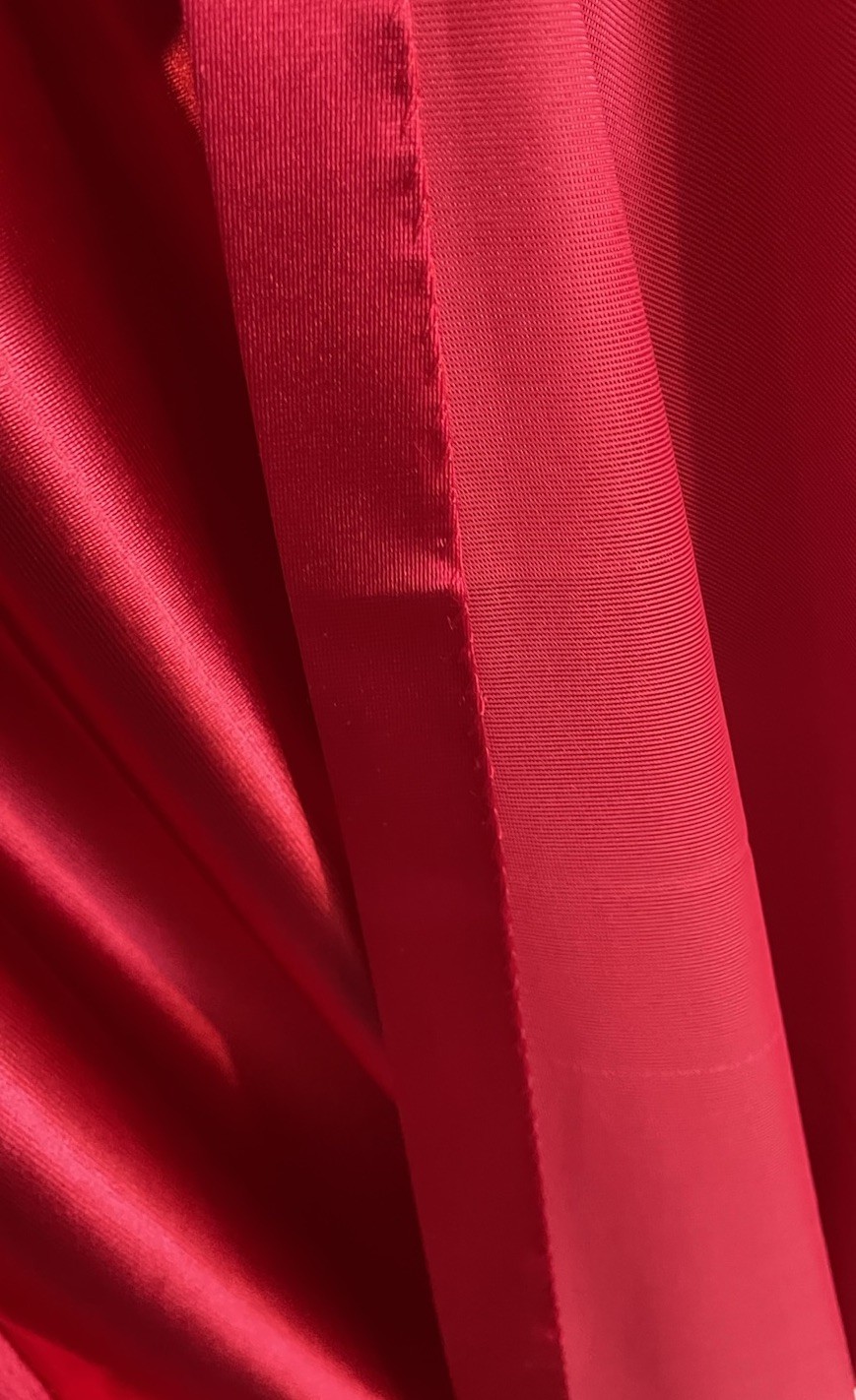 Miss Elaine Robe Large Red Satin Nylon Full Length Maxi Vintage