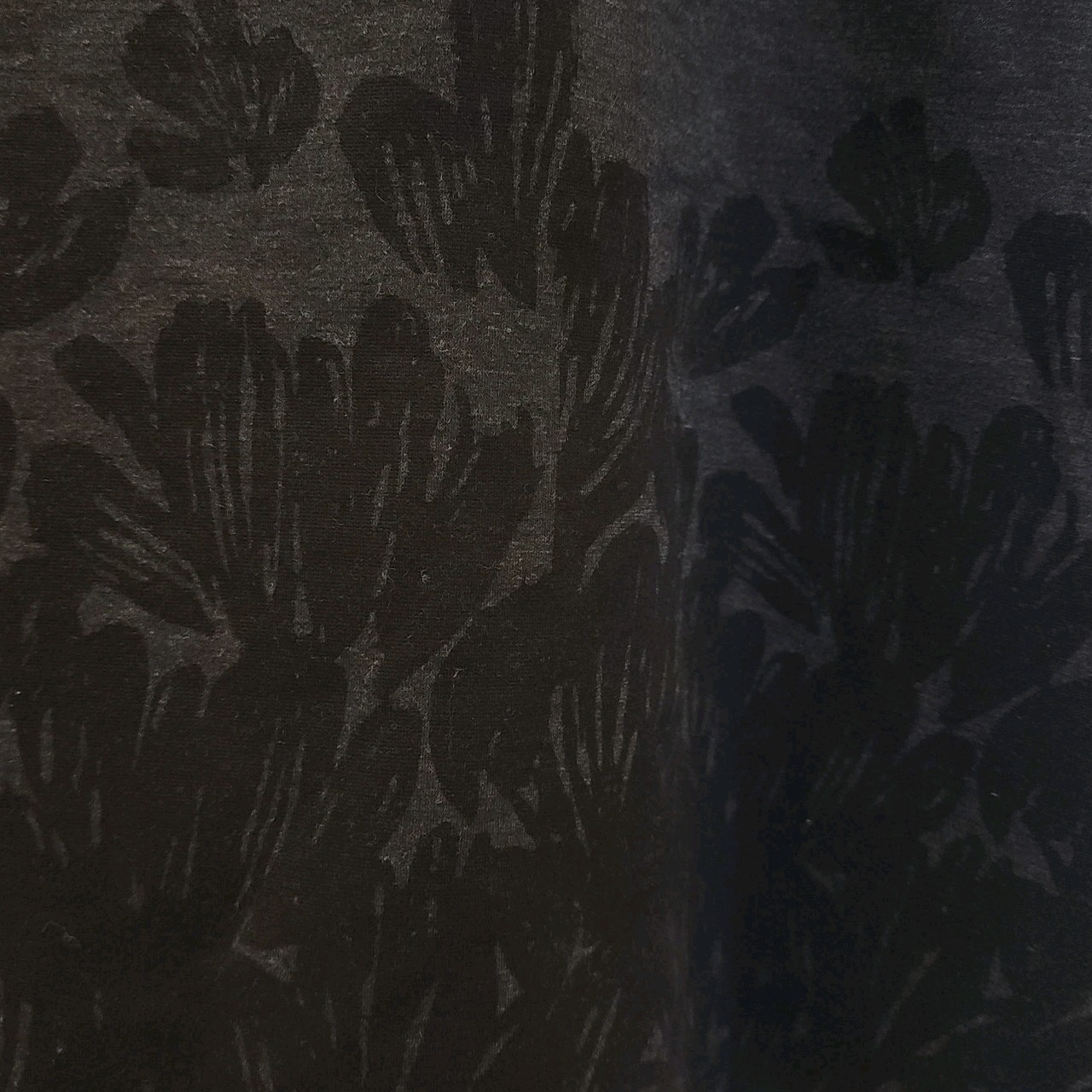 Penningtons 3X Heather Gray Short Sleeve Dress w/ Floral Hem Plus Size 260122921