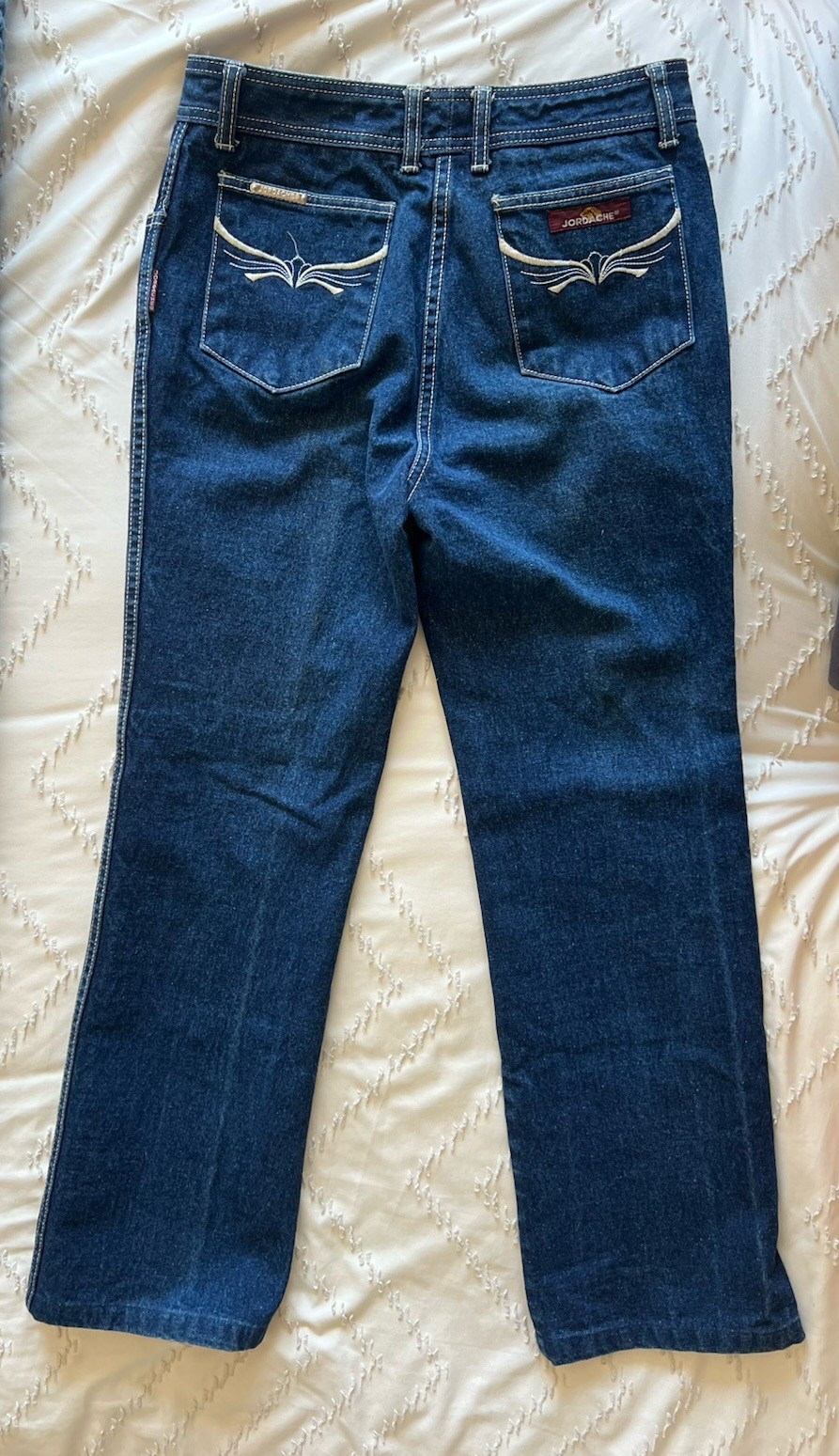 VINTAGE JORDACHE JEANS DARK BLUE SIZE 28 Waist 36 Hip Horse Head Logo 1980’s