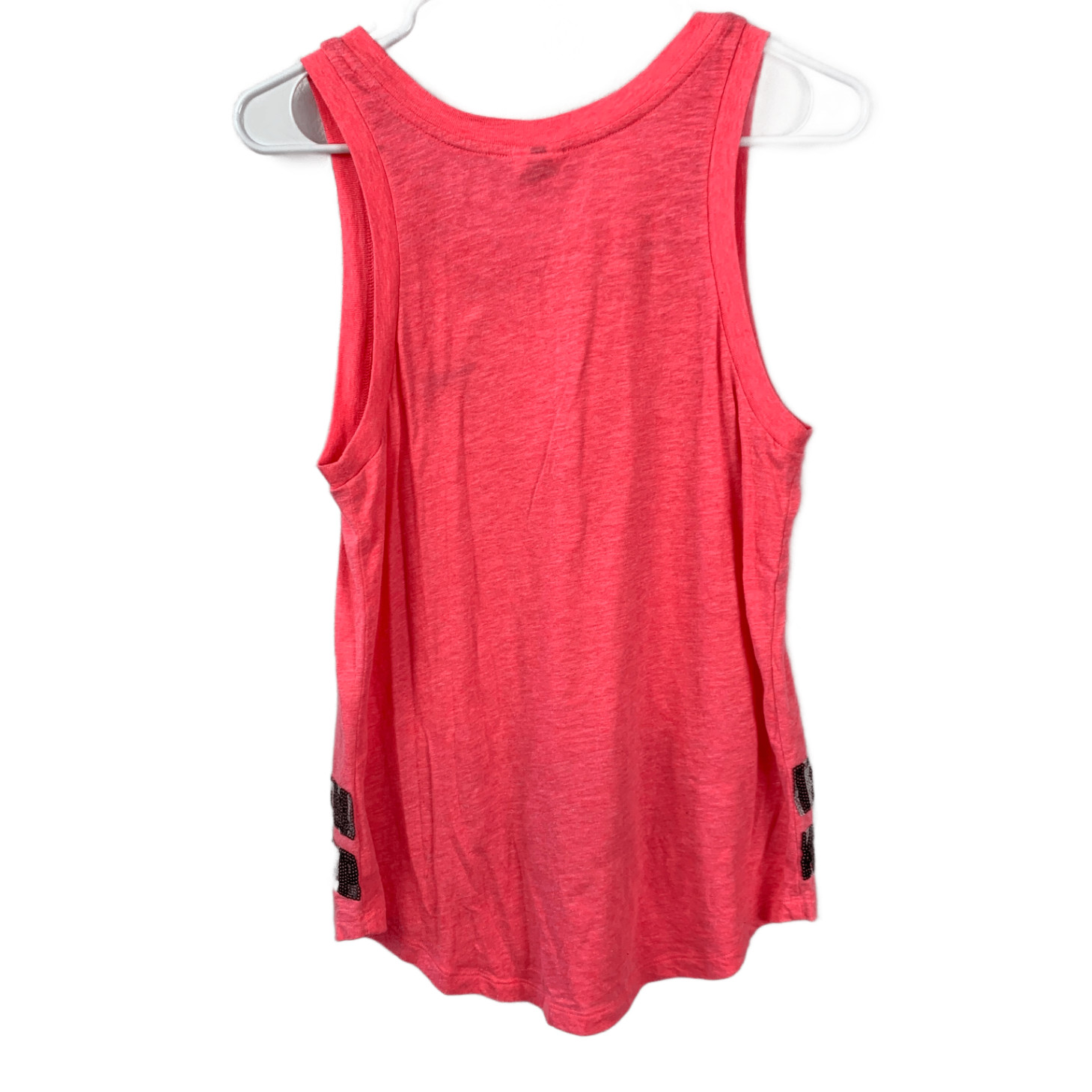 Y2K PINK Victoria’s Secret Sequin Logo Tank Top Women’s S Neon Pink