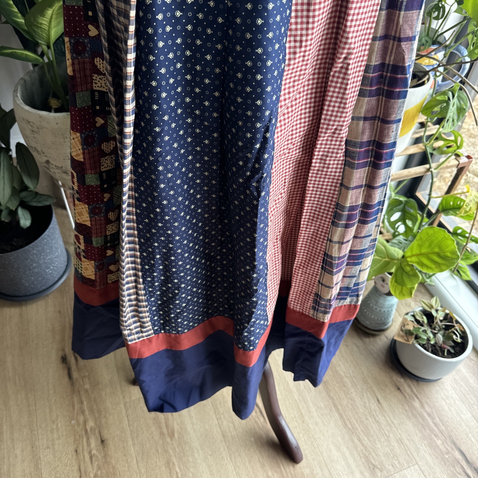 RARE Vintage Midi Maxi Skirt Patchwork Made In Australia Fits M/L 118cm Waist DS
