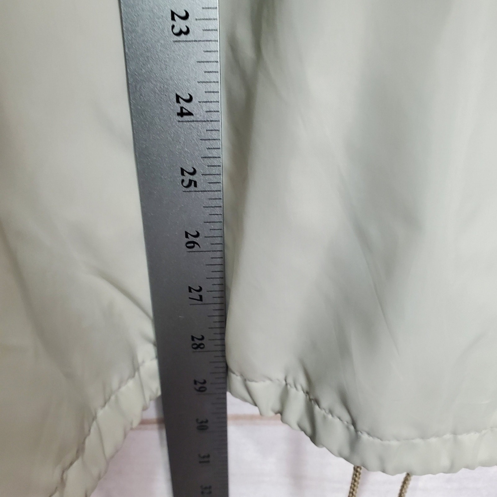 Vintage 80s Light Gray Snap Button Collar Lined Coaches Jacket Size XL